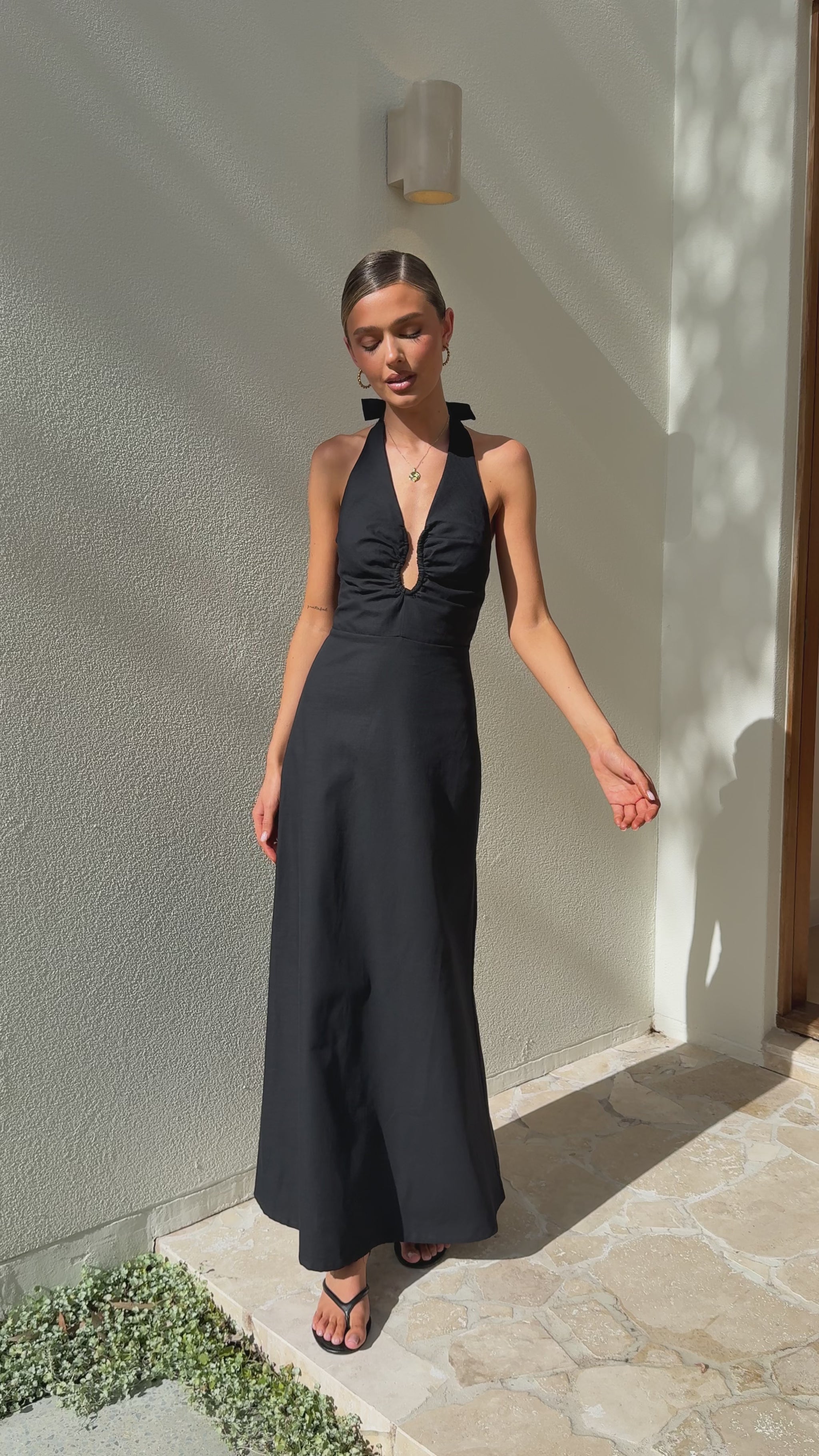 Larna Maxi Dress - Black - Billy J