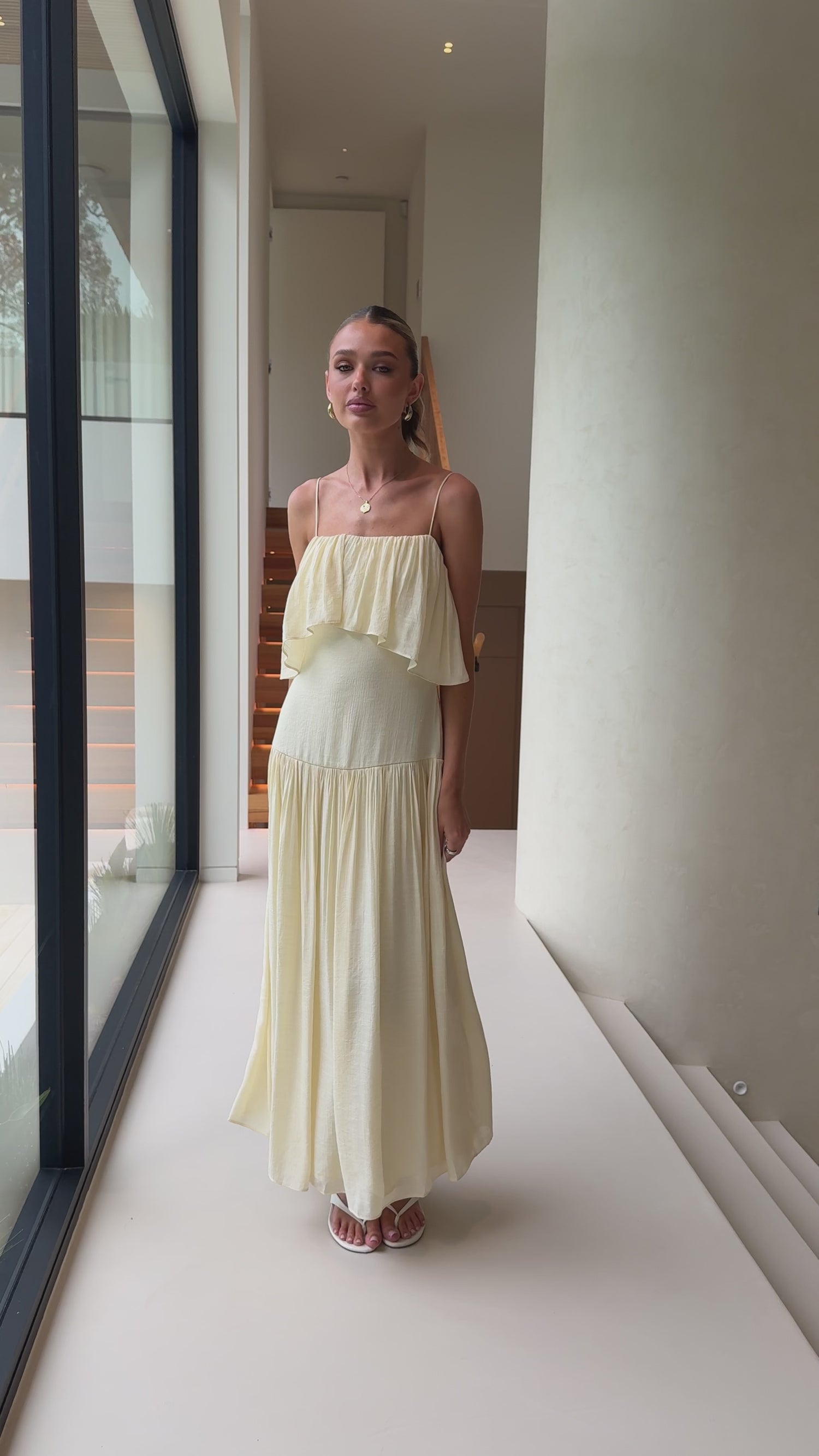 Eliza Maxi Dress - Lemon - Billy J