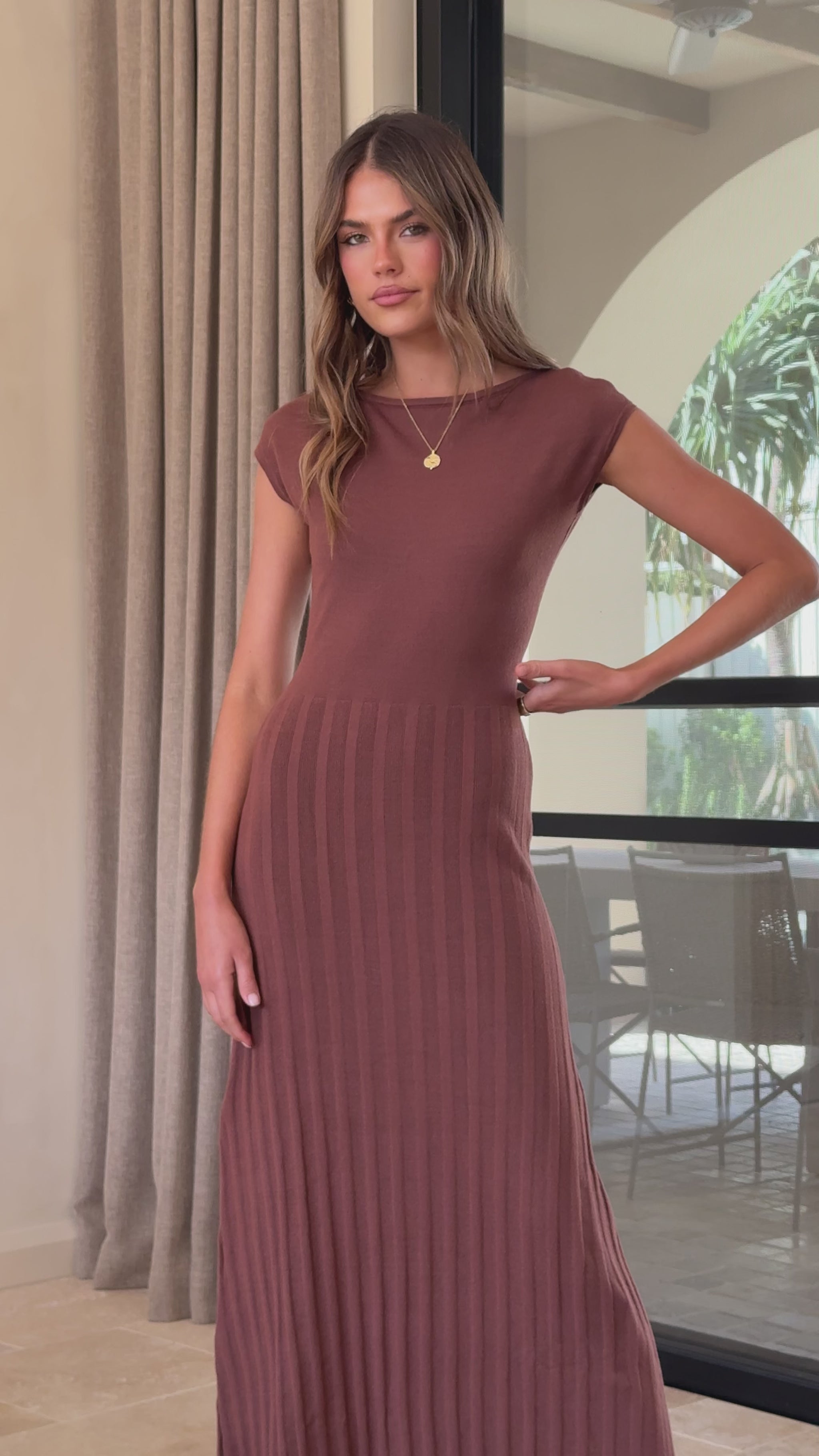 Marni Maxi Dress - Chocolate - Billy J