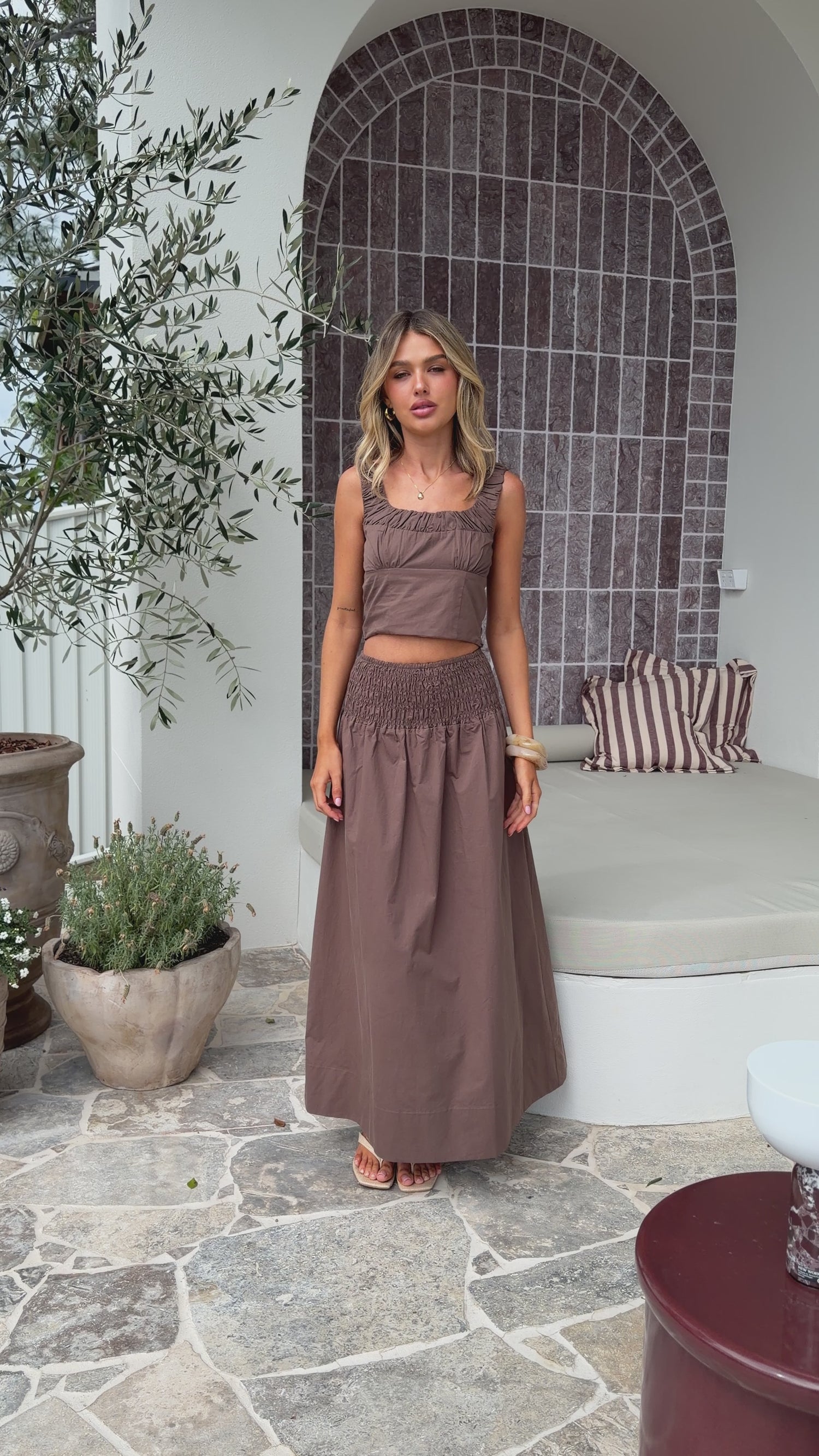 Lakeisha Maxi Skirt - Brown - Billy J