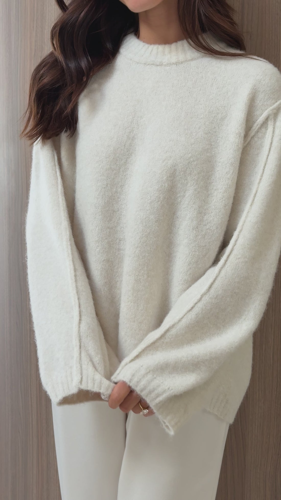 Ally Knit Sweater - Cream - Billy J