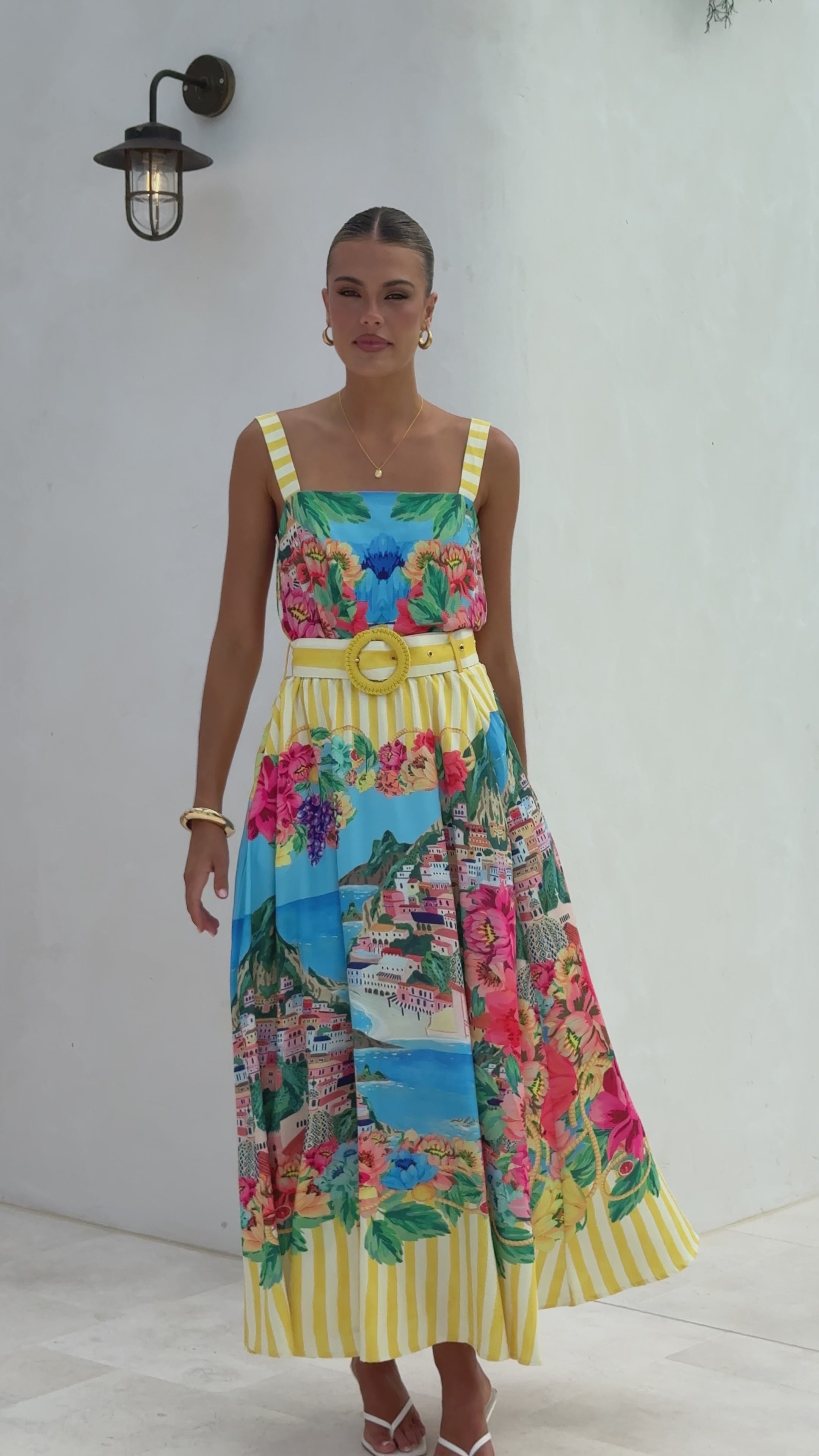 Load video: Kancy Maxi Skirt - Positano Lemon - Billy J