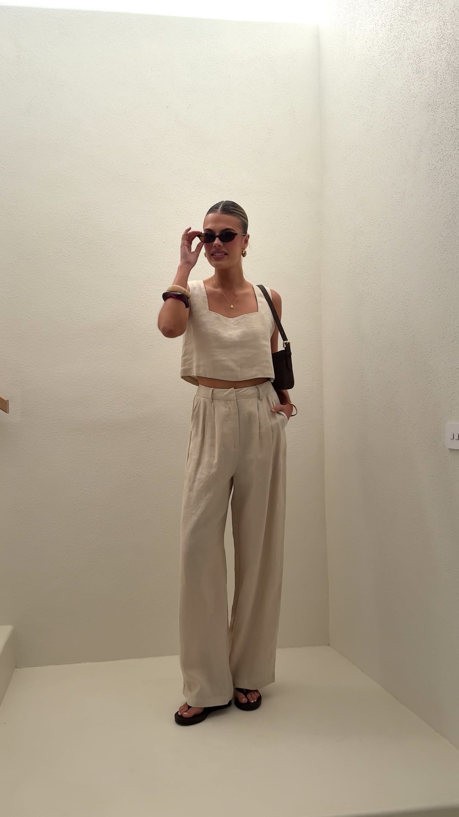 Tillie Crop Top - Oatmeal - Billy J
