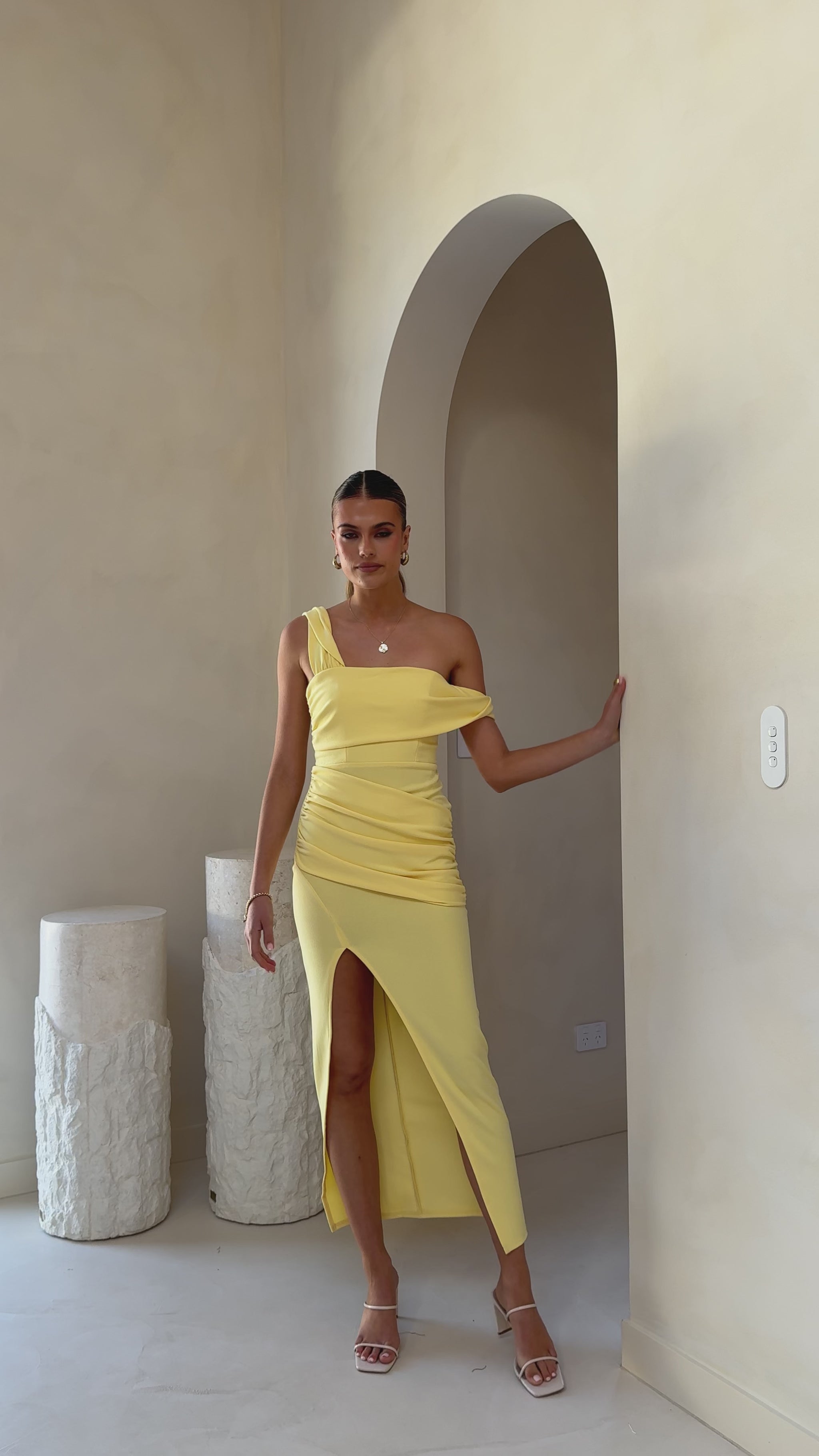 Gardenia Maxi Dress - Lemon - Billy J