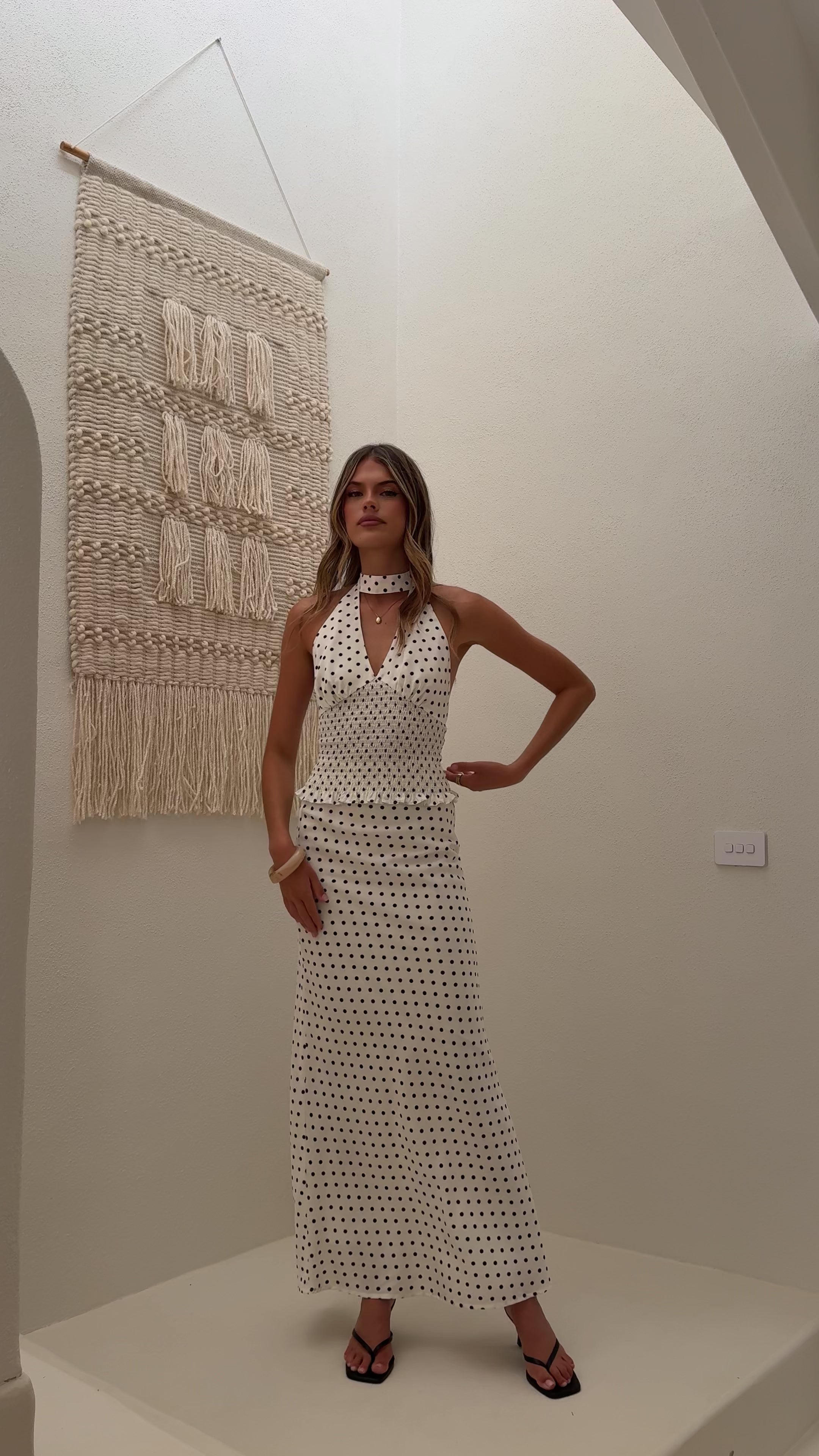 Load video: Evaline Top - Polka Dot - Billy J