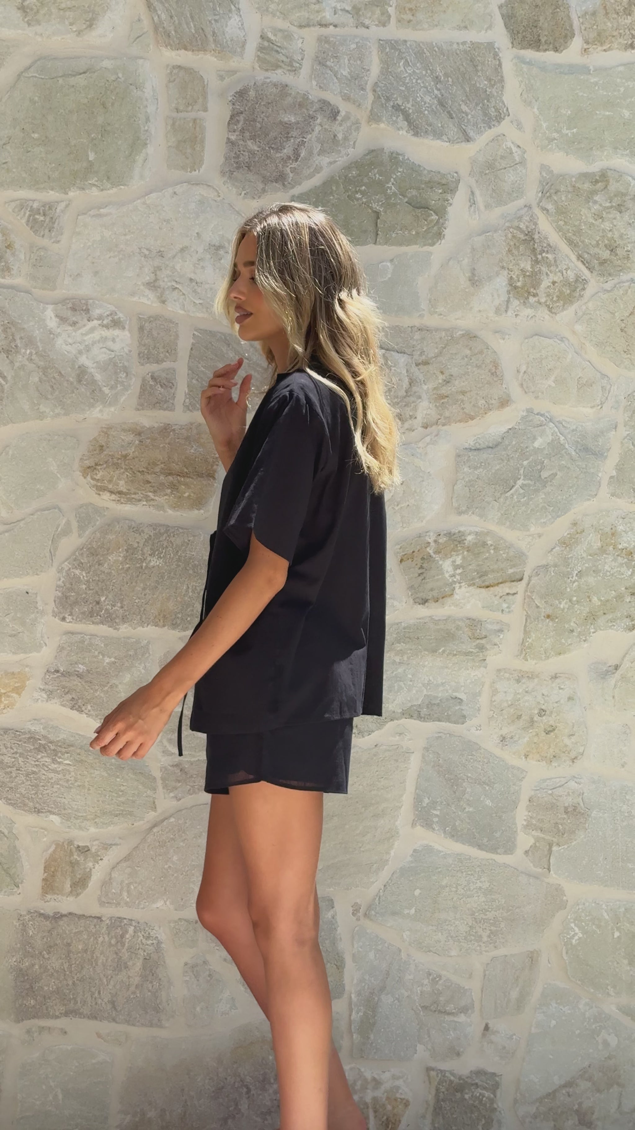Vesper Top and Shorts Set - Black - Billy J