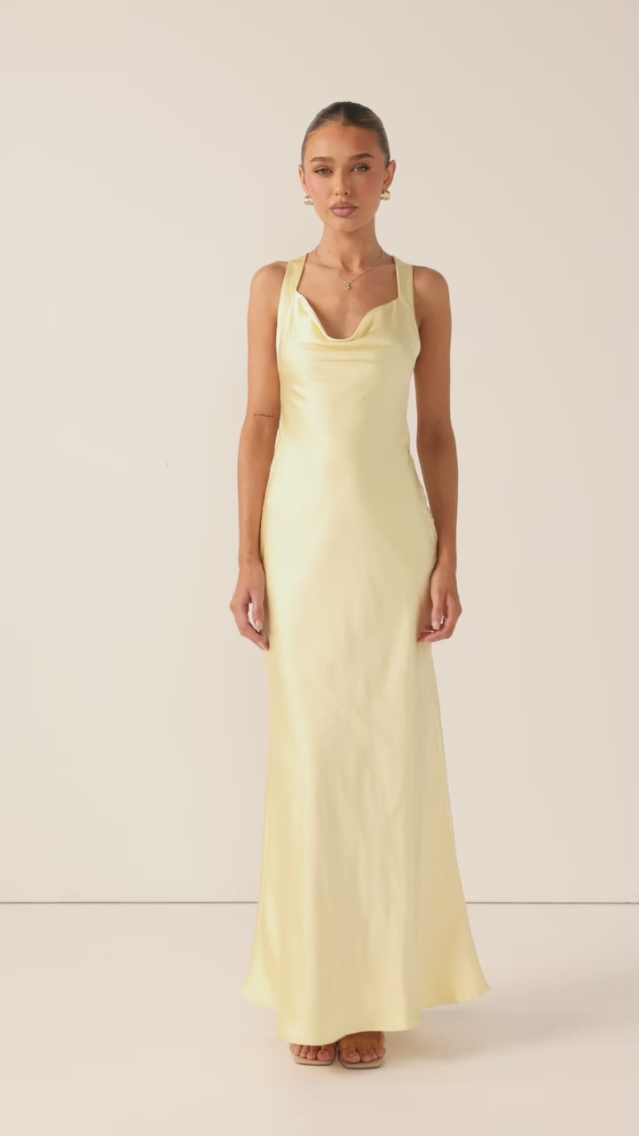 Load video: Eva Maxi Dress - Yellow - Billy J