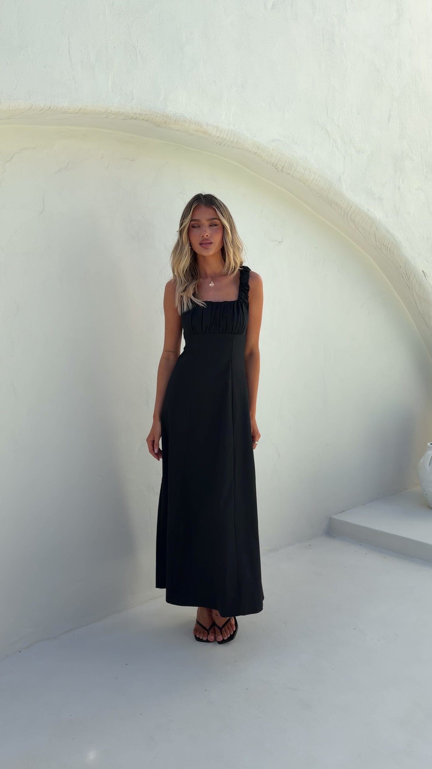 Adley Maxi Dress - Black - Billy J