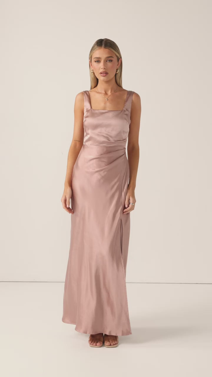 Load video: Alaria Maxi Dress - Dusty Pink