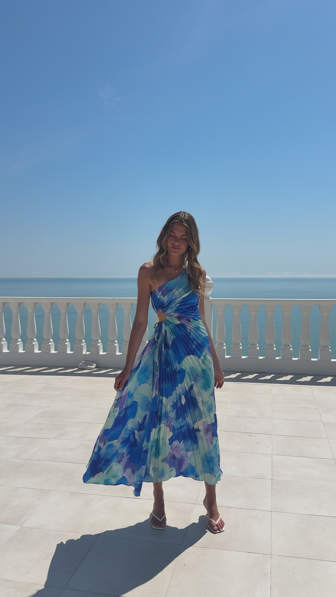 Laken Maxi Dress - Blue Floral - Billy J
