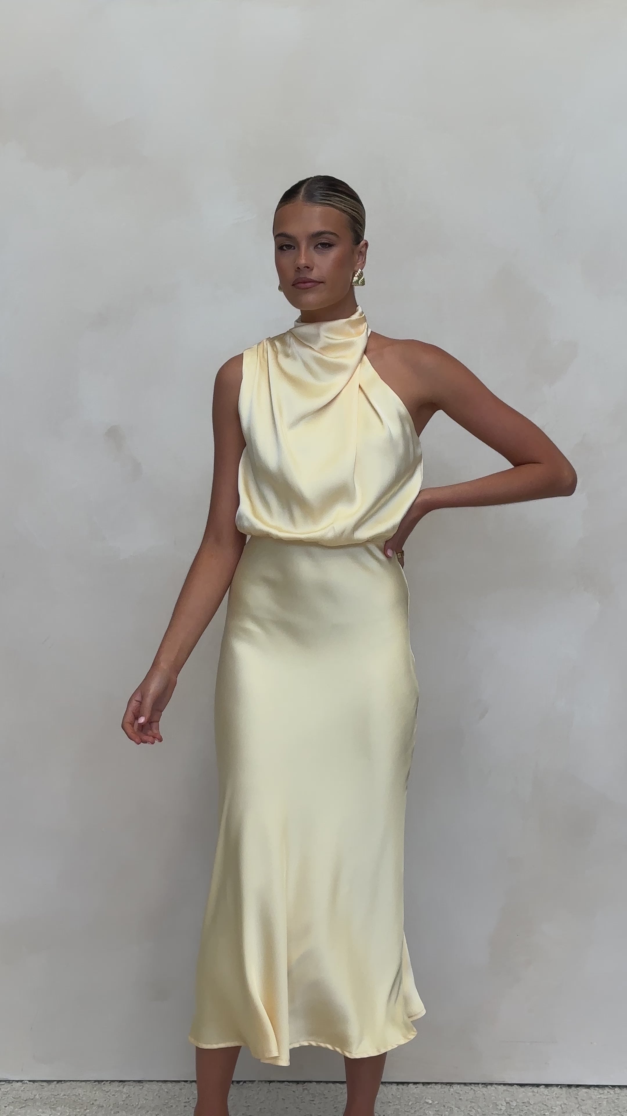Load video: Esther Maxi Dress - Lemon - Billy J