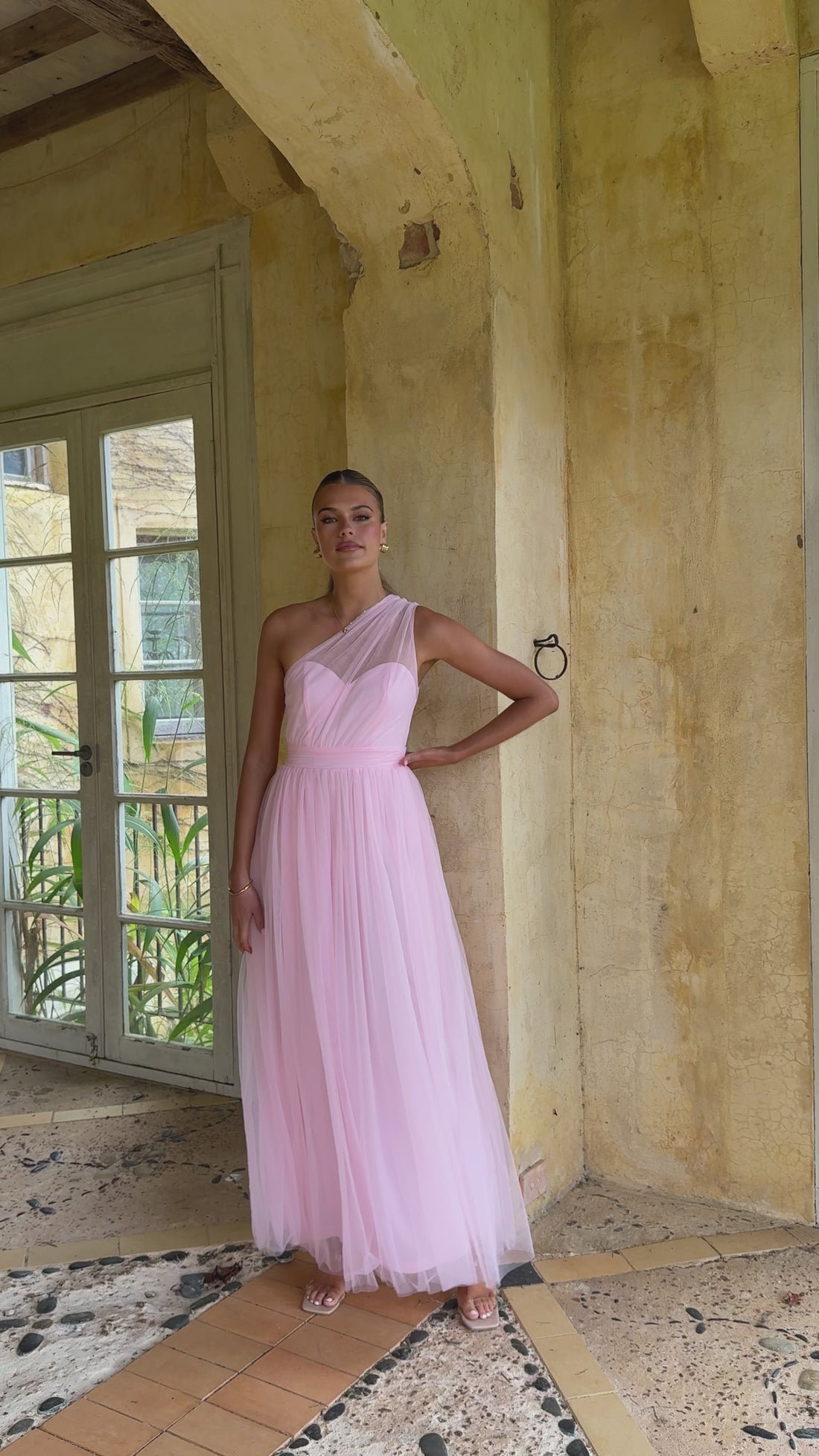 Talissa Tulle Maxi Dress - Pink - Billy J
