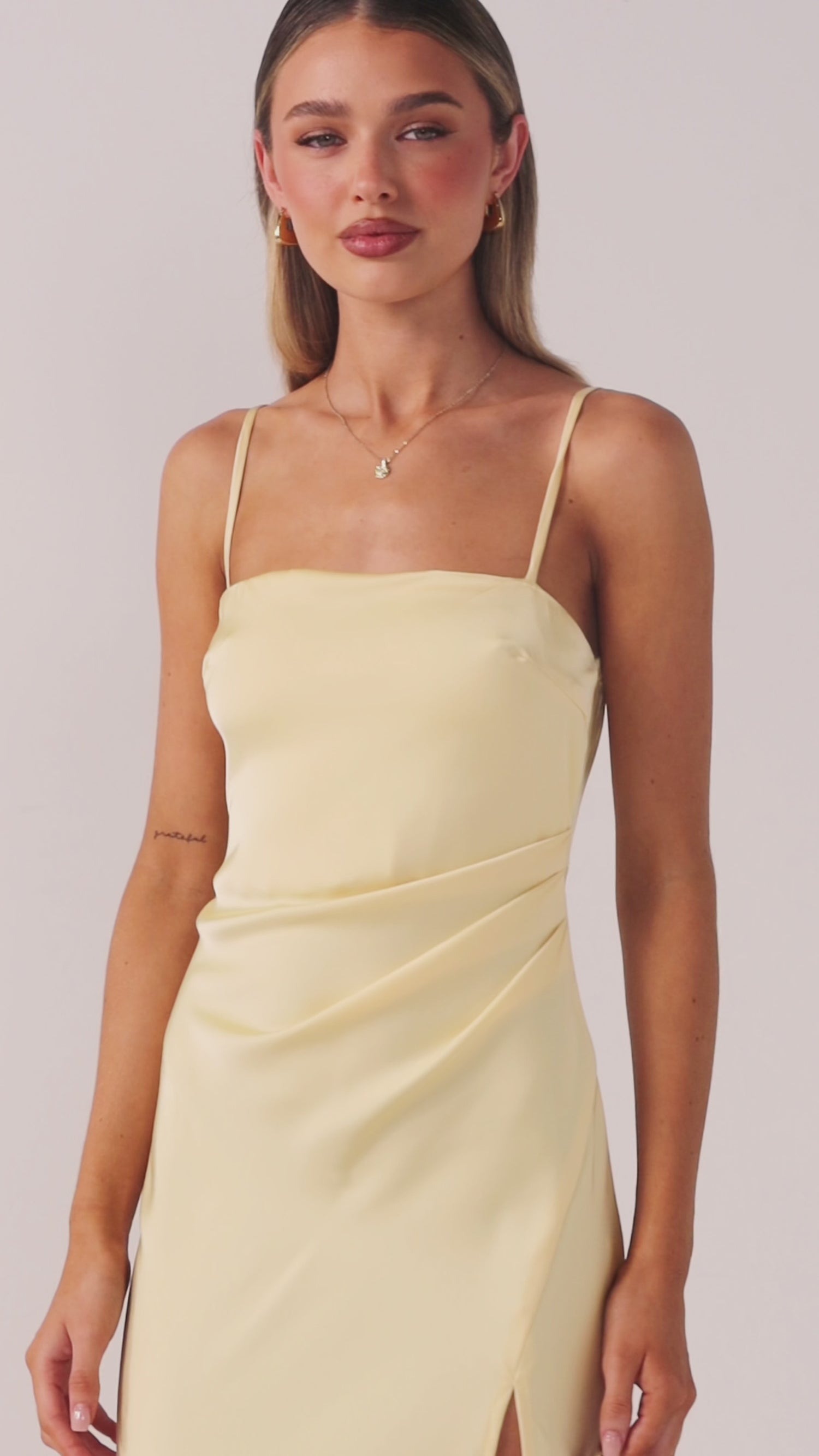 Ilana Maxi Dress - Lemon - Billy J