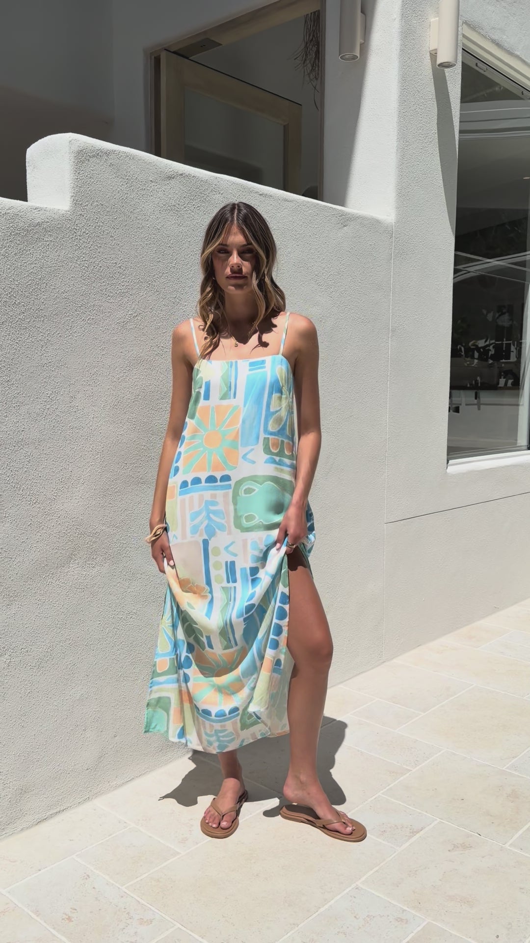 Dakota Maxi Slip Dress - Summer Breeze - Billy J