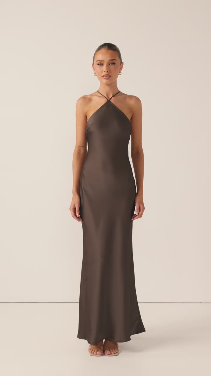 Load video: Chiara Maxi Dress - Espresso