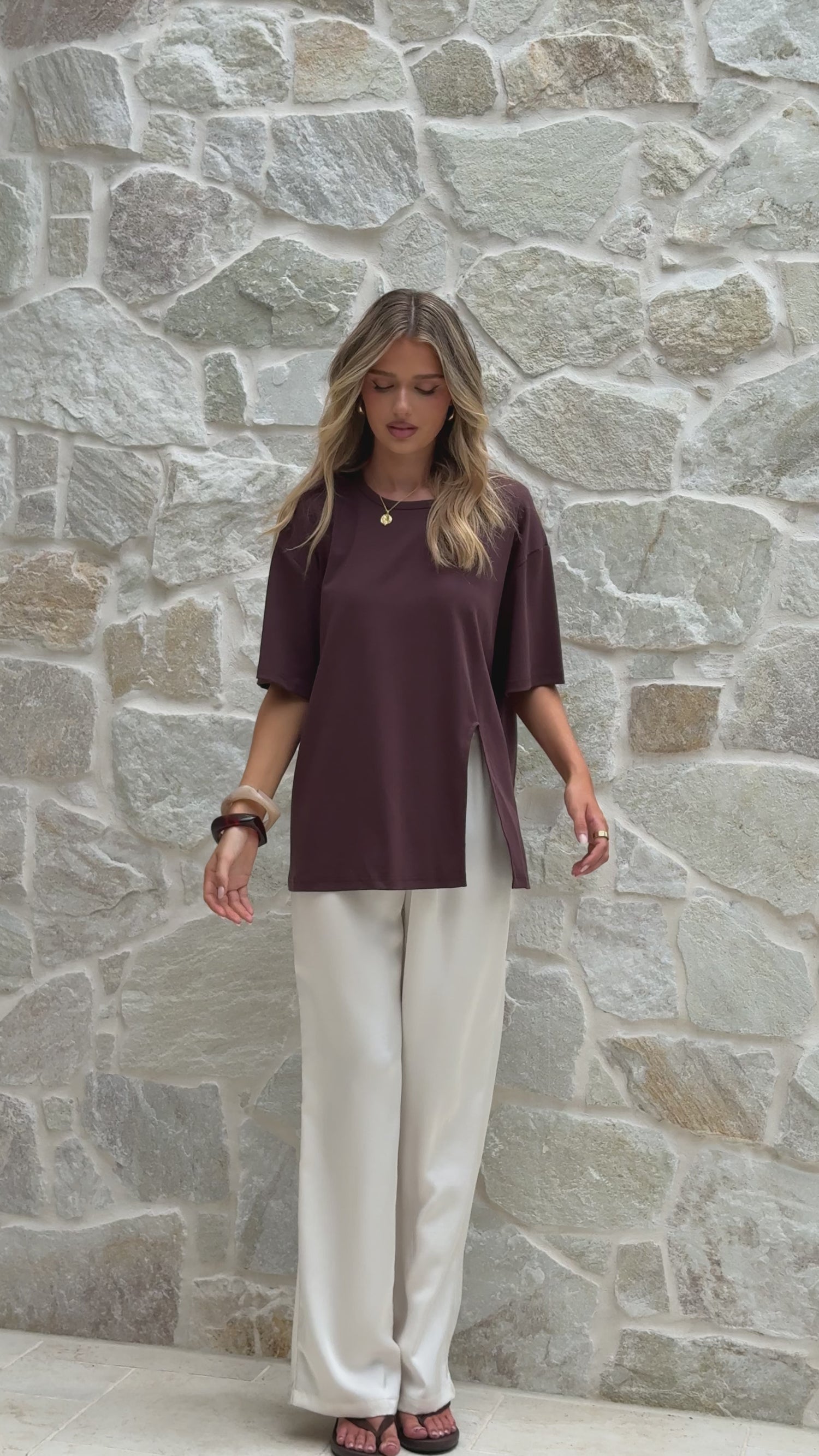 Indie Oversized Tee - Chocolate - Billy J