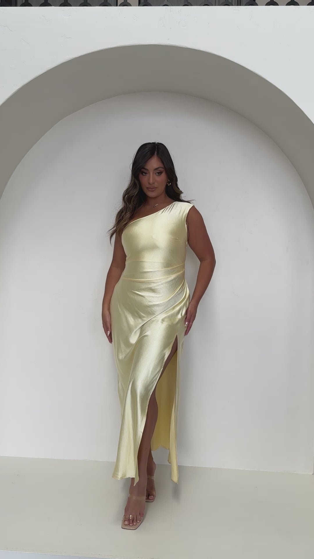 Load video: Victoria Maxi Dress - Yellow - Billy J