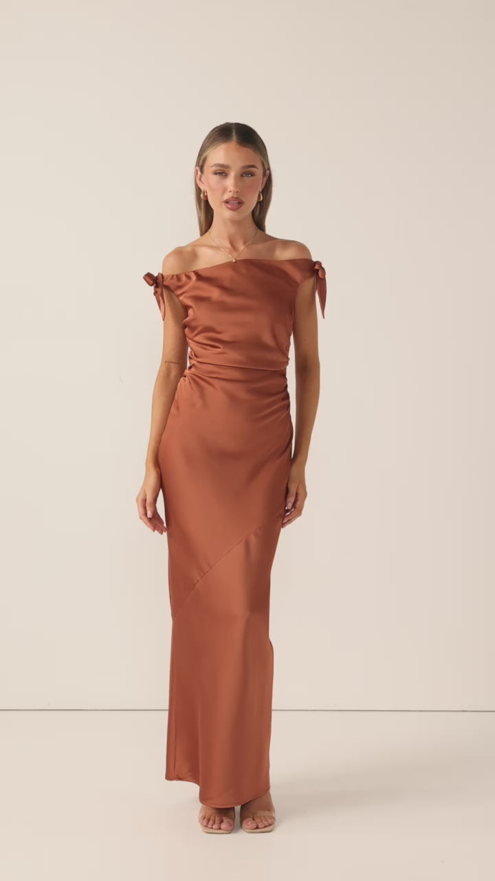 Meghan Maxi Dress - Copper - Billy J