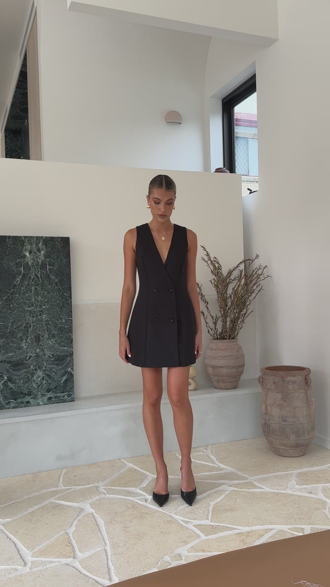 Load video: Hani Mini Dress - Black - Billy J