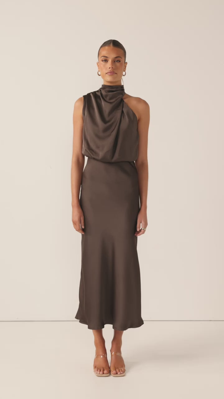 Load video: Esther Maxi Dress - Espresso - Billy J