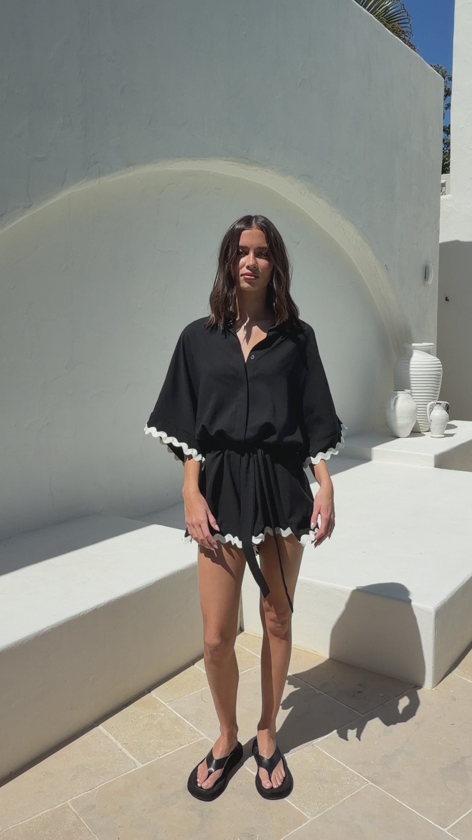 Tylah Playsuit - Black/White - Billy J