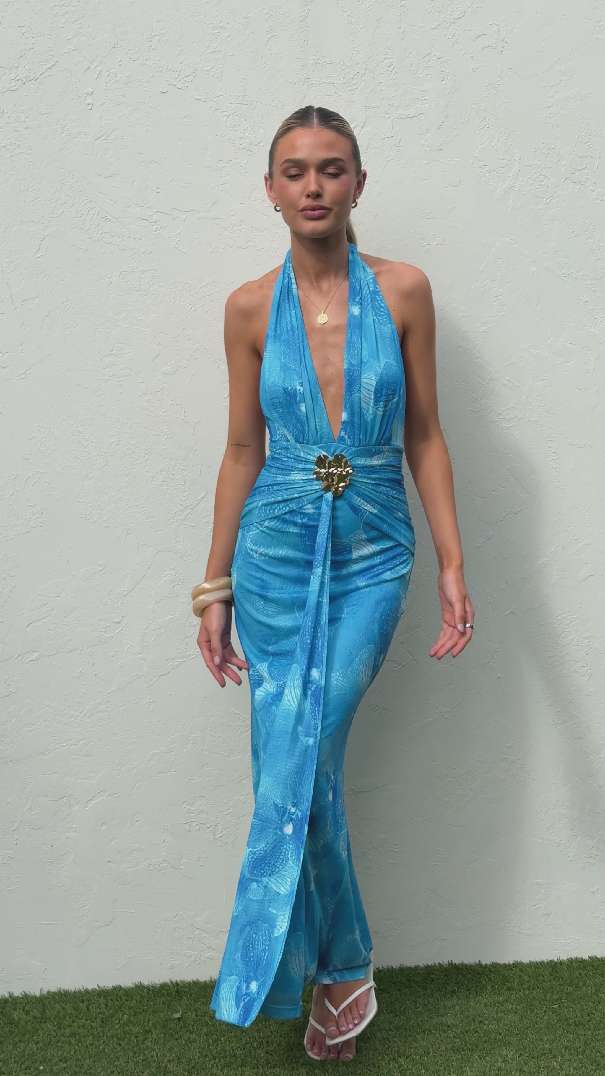 Karmella Maxi Dress - Blue - Billy J
