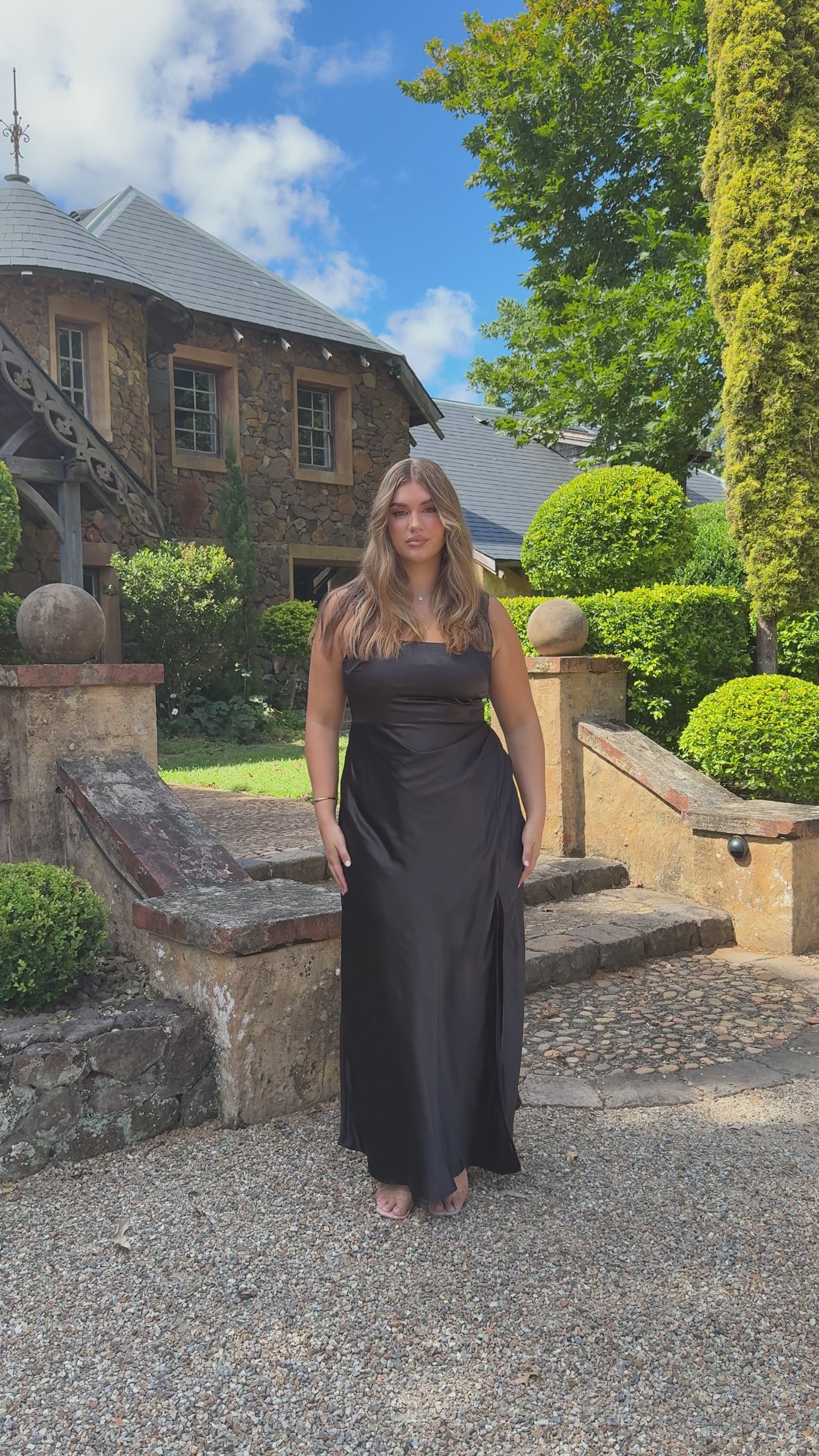 Load video: Alaria Maxi Dress - Black