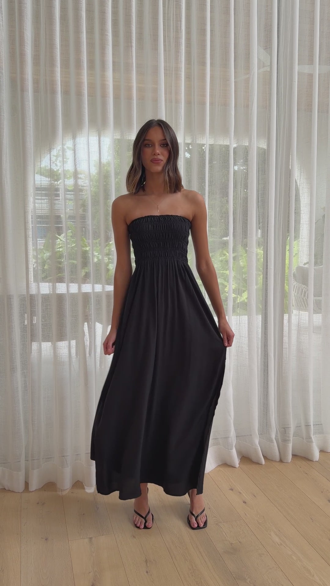 Marcy Maxi Dress - Black - Billy J