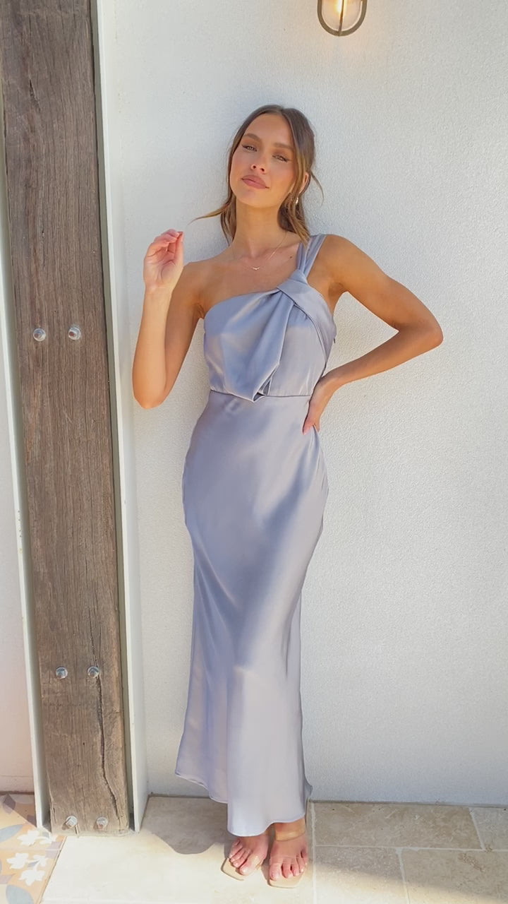 Greta Maxi Dress - Steel Blue - Billy J