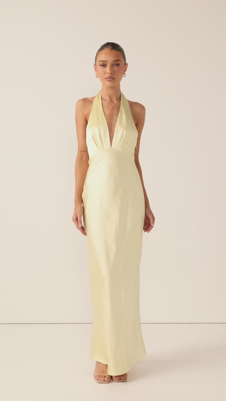 Load video: Chloe Maxi Dress - Yellow - Billy J