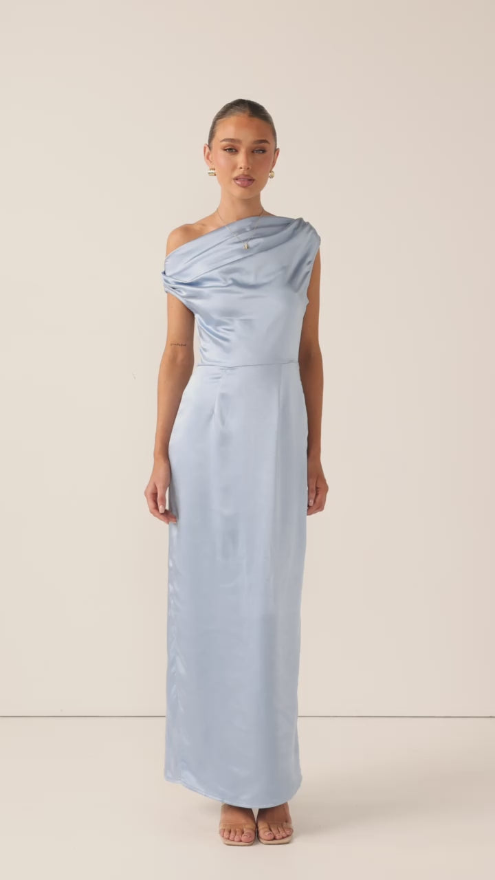 Load video: Harlowe Maxi Dress - Blue - Billy J