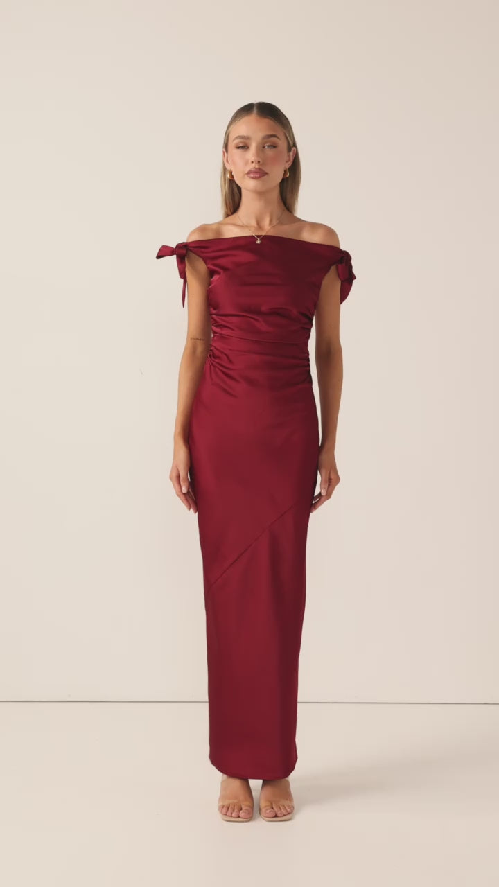 Meghan Maxi Dress - Wine - Billy J