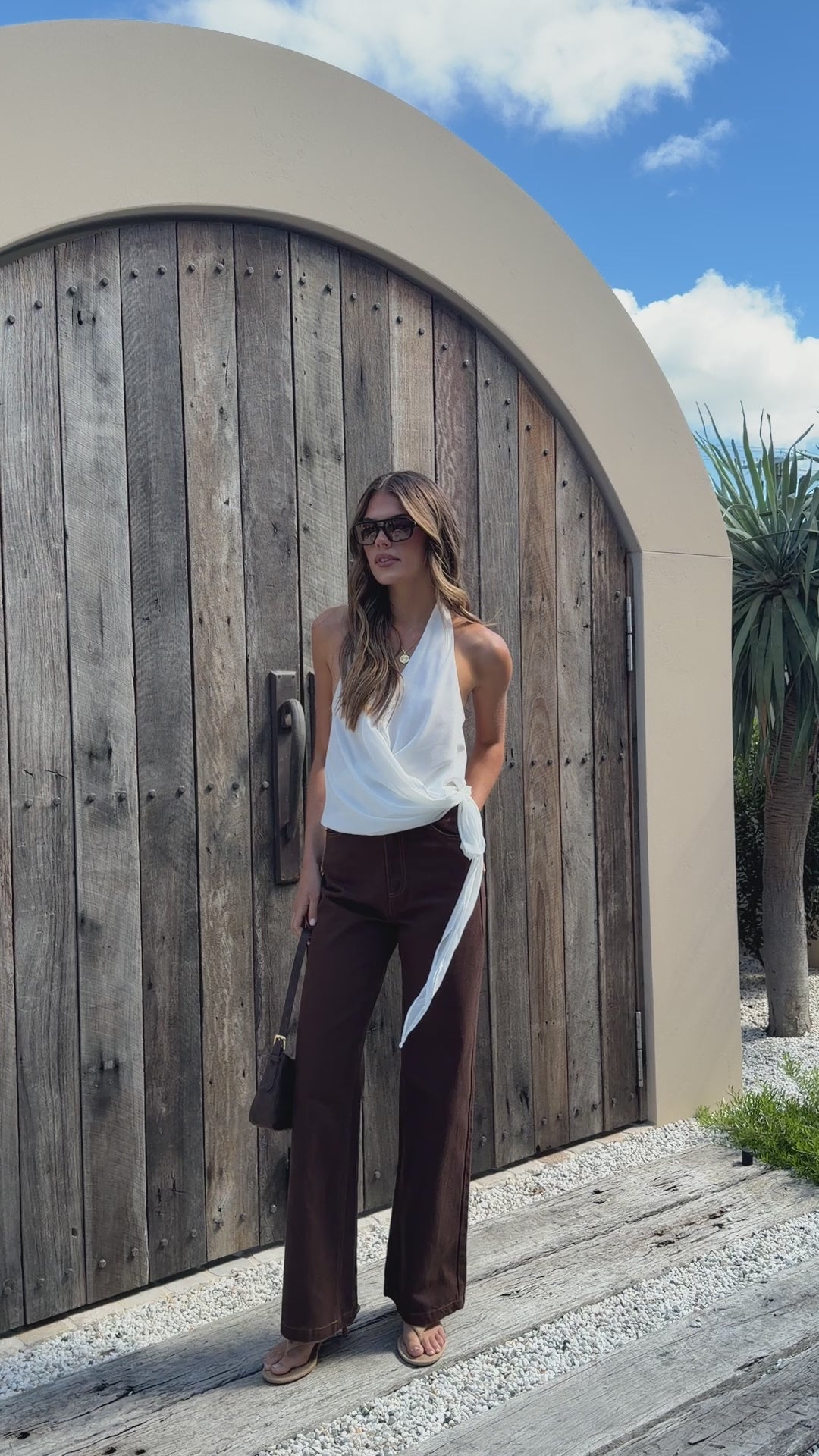 Load video: Badru Straight Leg Jeans - Chocolate Denim - Billy J