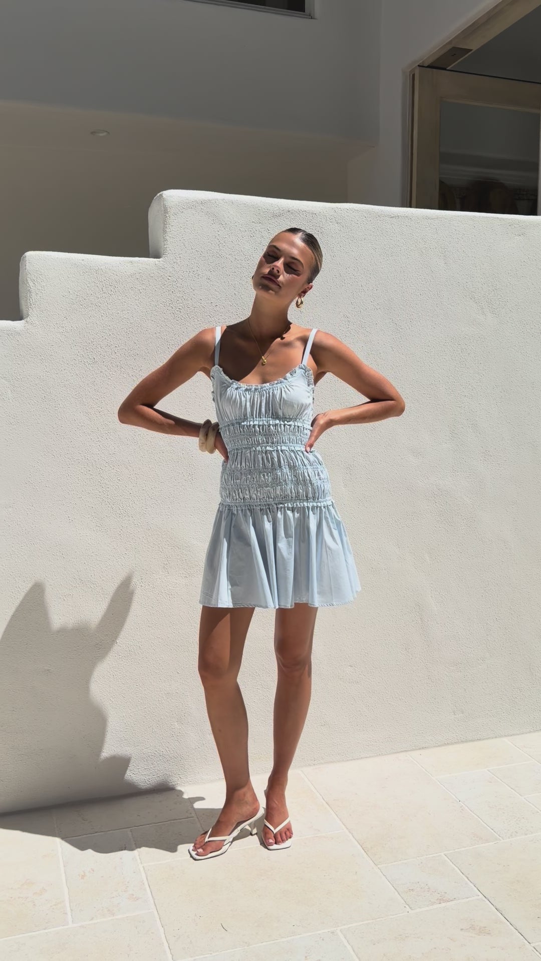 Load video: Vida Mini Dress - Blue - Billy J
