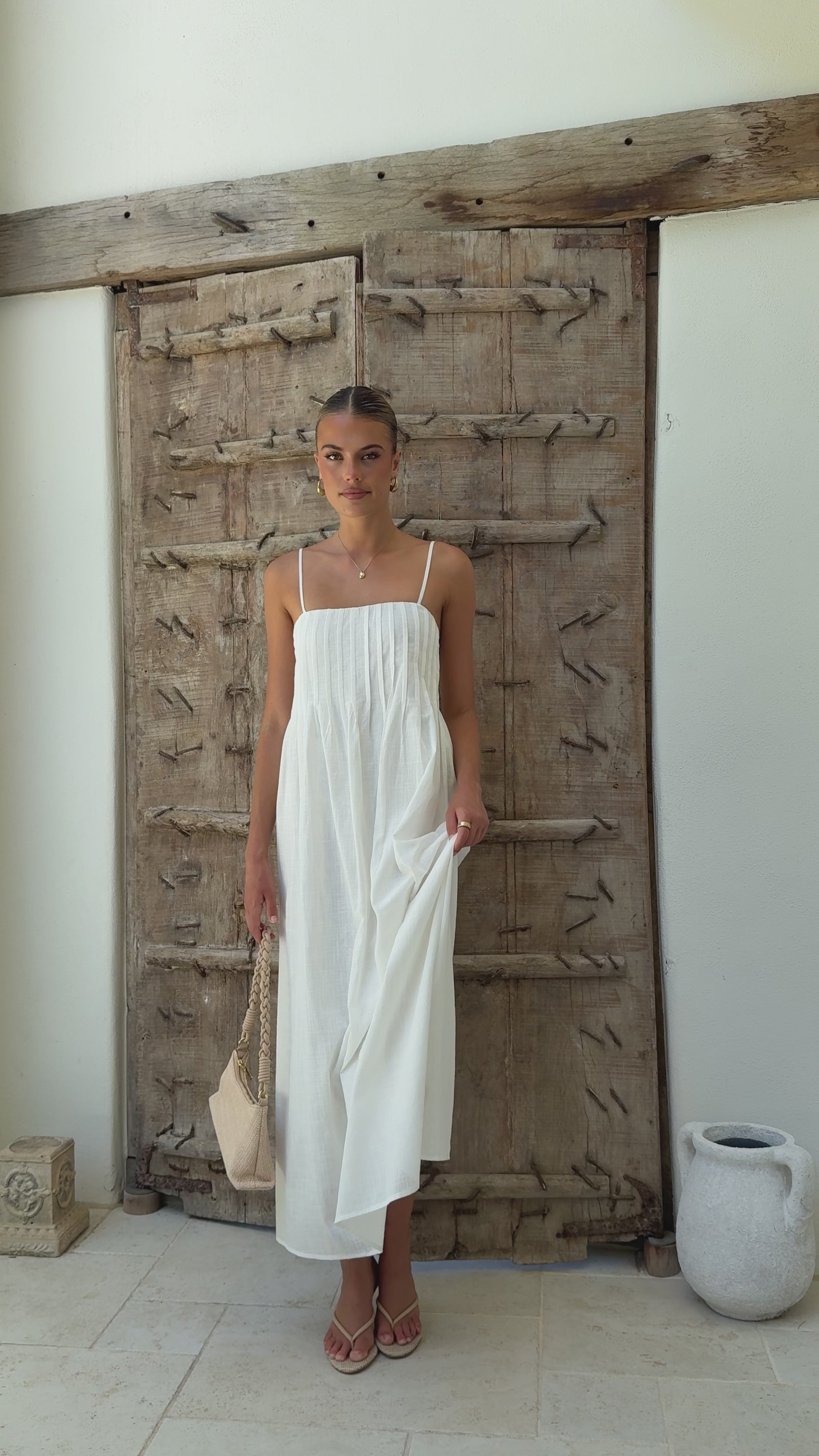 Stayla Maxi Dress - White - Billy J