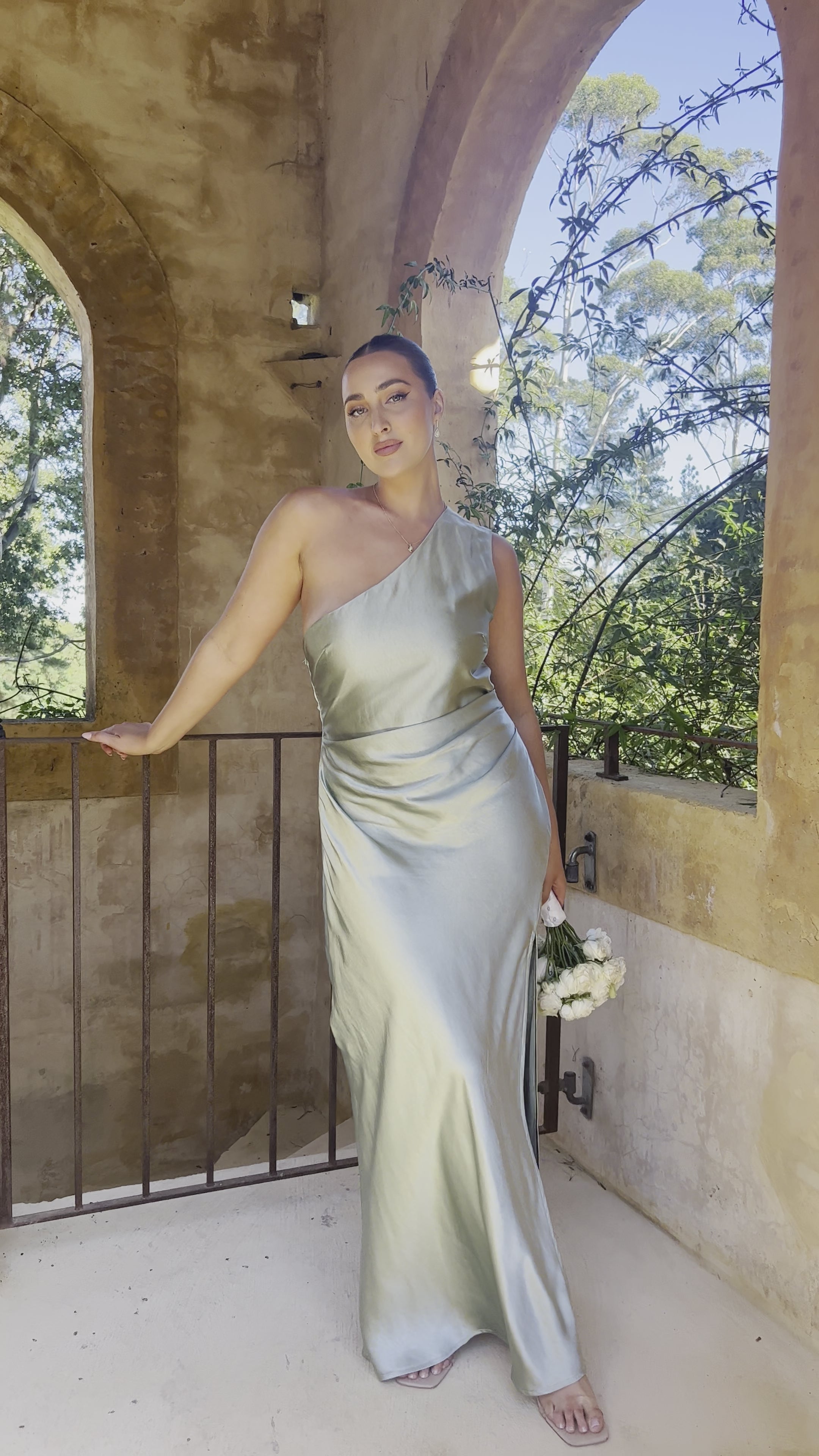 Load video: Victoria Maxi Dress - Sage - Billy J