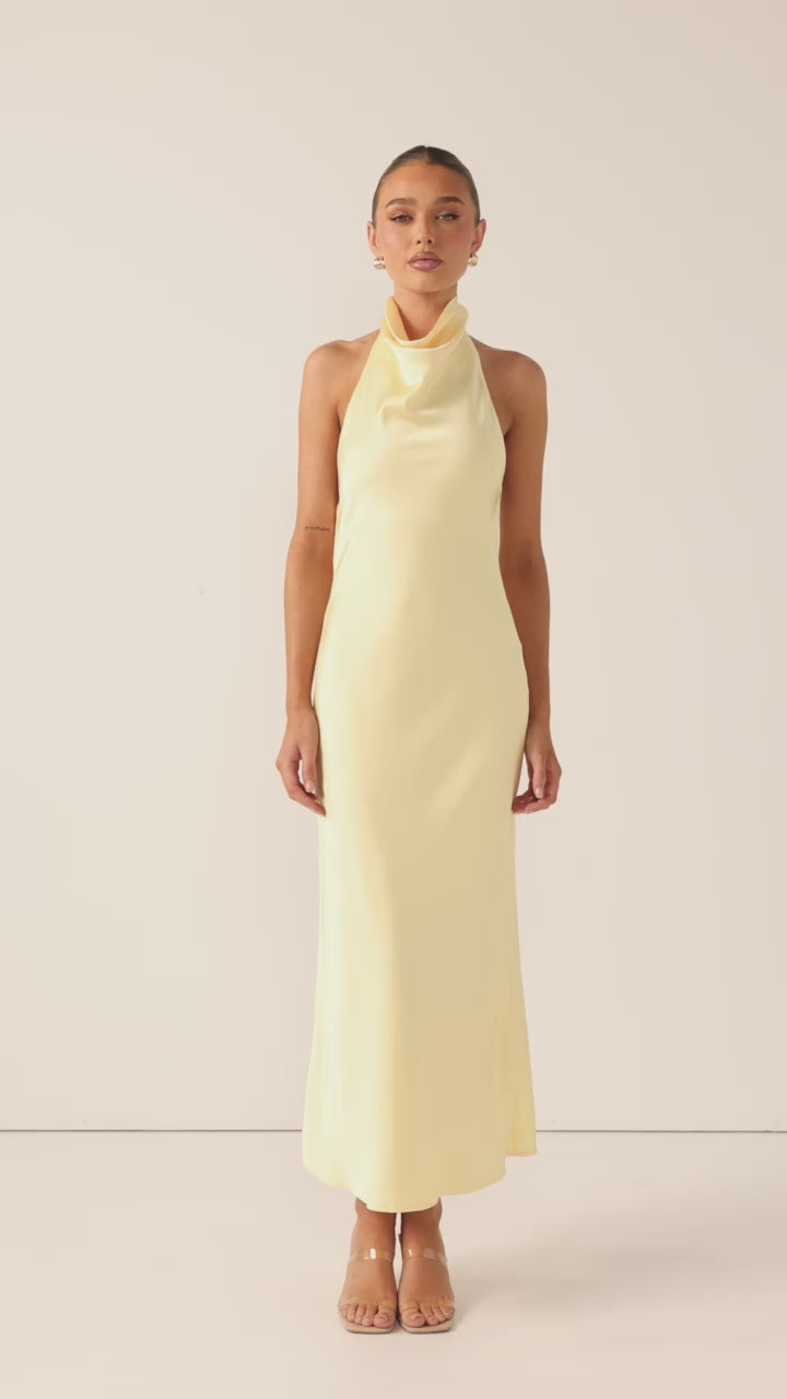 Rina Midi Dress - Lemon - Billy J