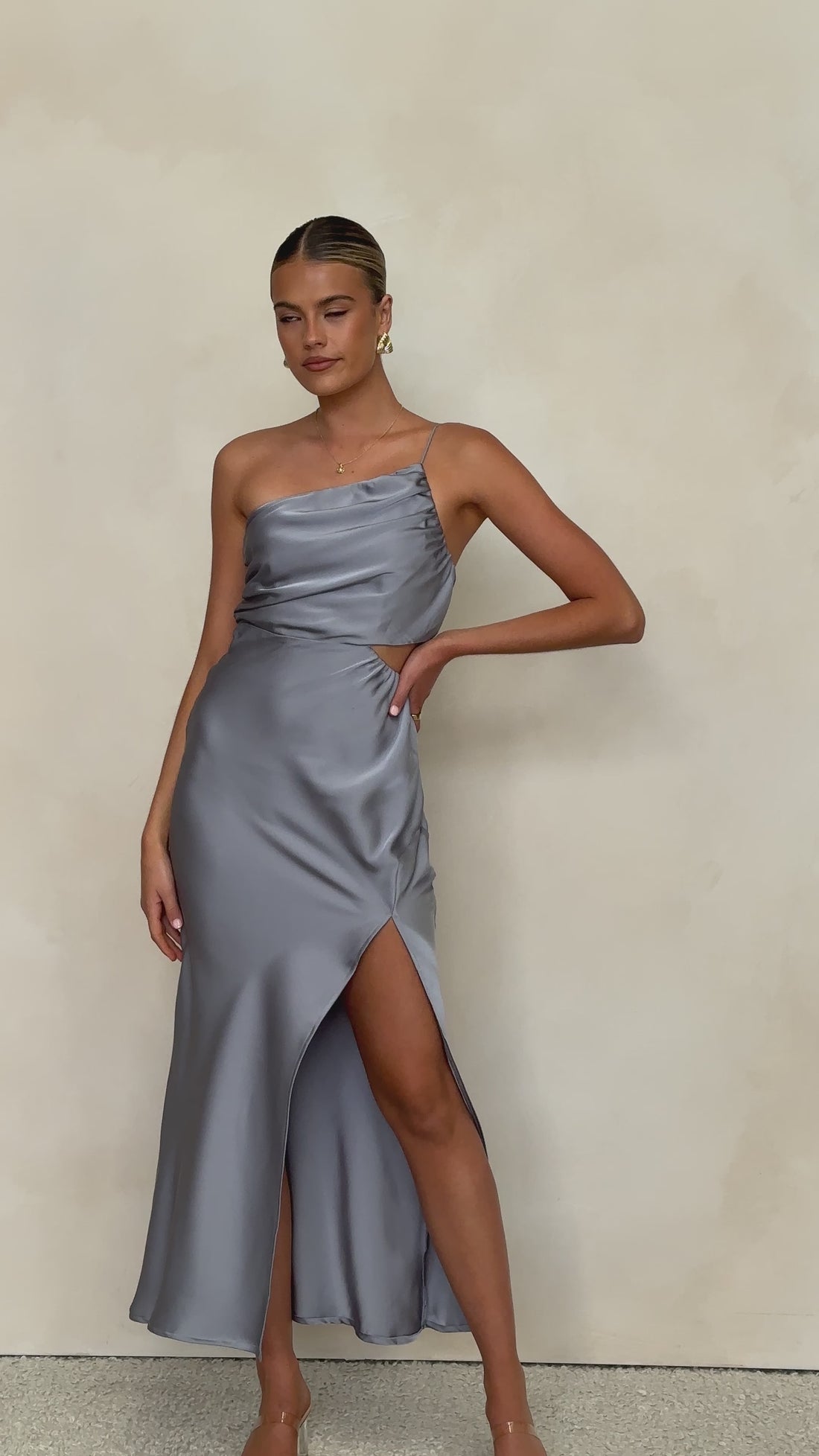 Nyla Maxi Dress - Steel Blue - Billy J