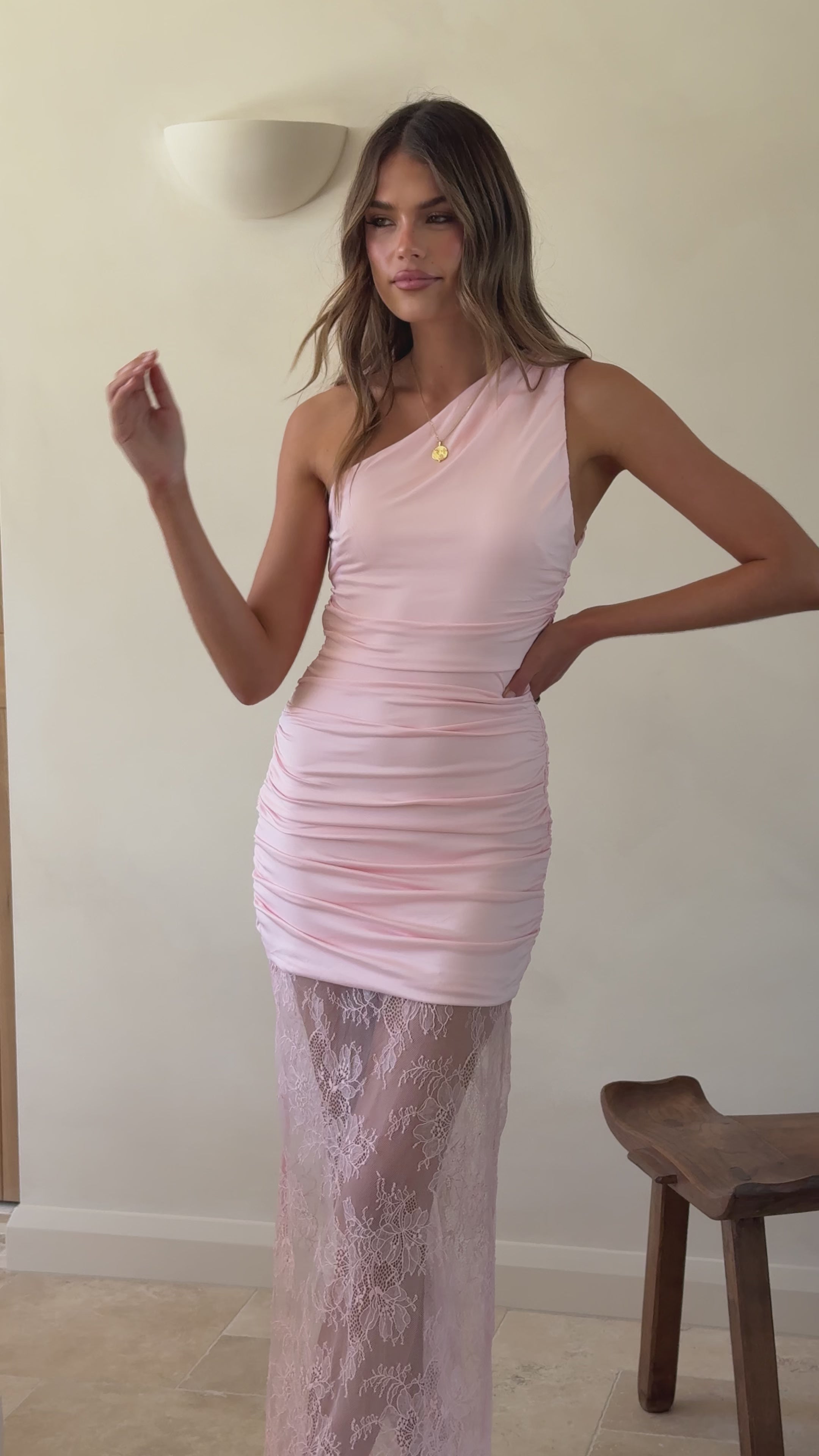 Load video: Estella Maxi Dress - Pink - Billy J