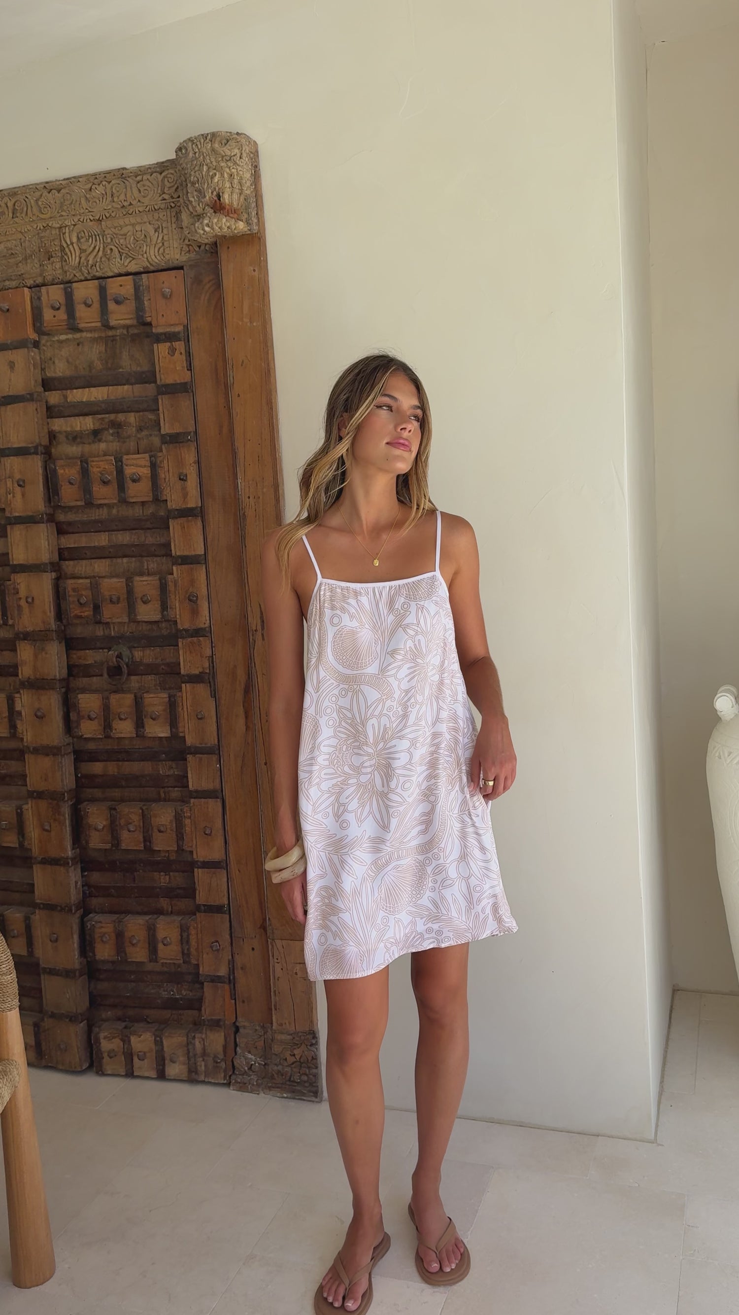 Libra Mini Dress - Coastal Drifter Print - Billy J
