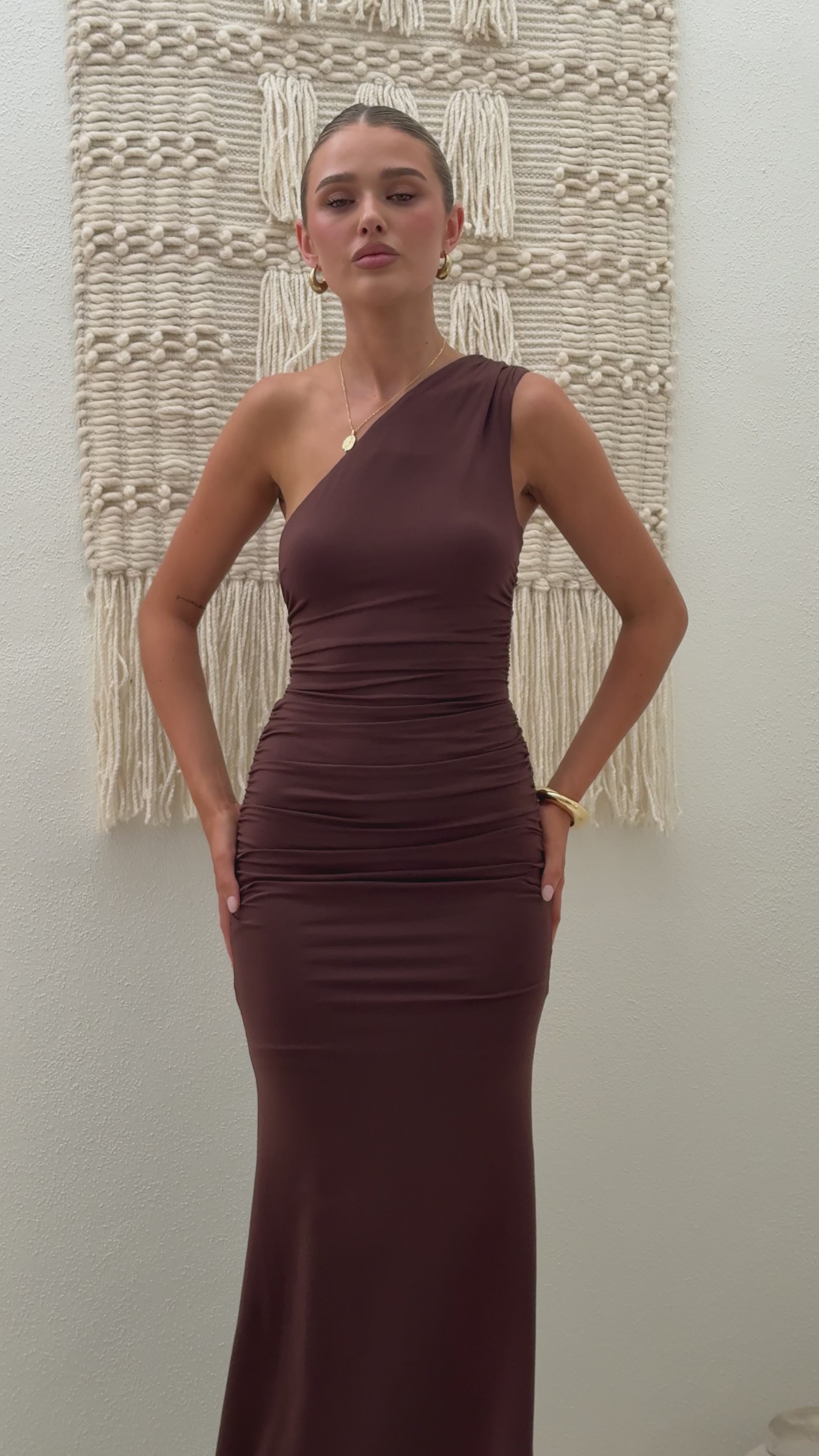 Load video: Jayla Maxi Dress - Chocolate - Billy J