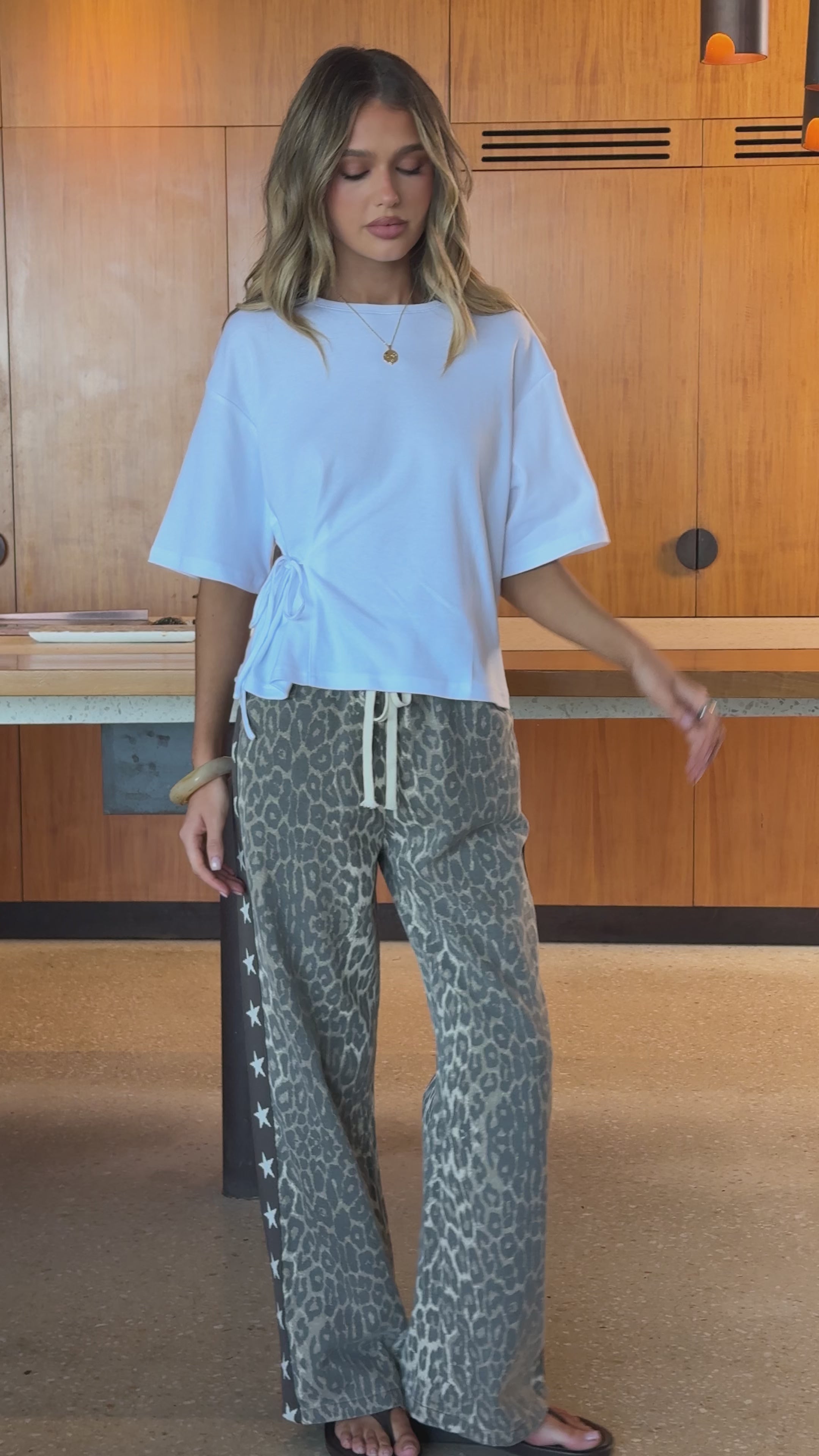 Load video: Vox Pants - Leopard and Star Print - Billy J
