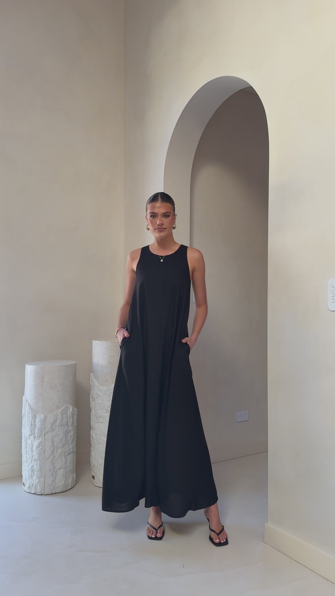 Darcy Maxi Dress - Black - Billy J