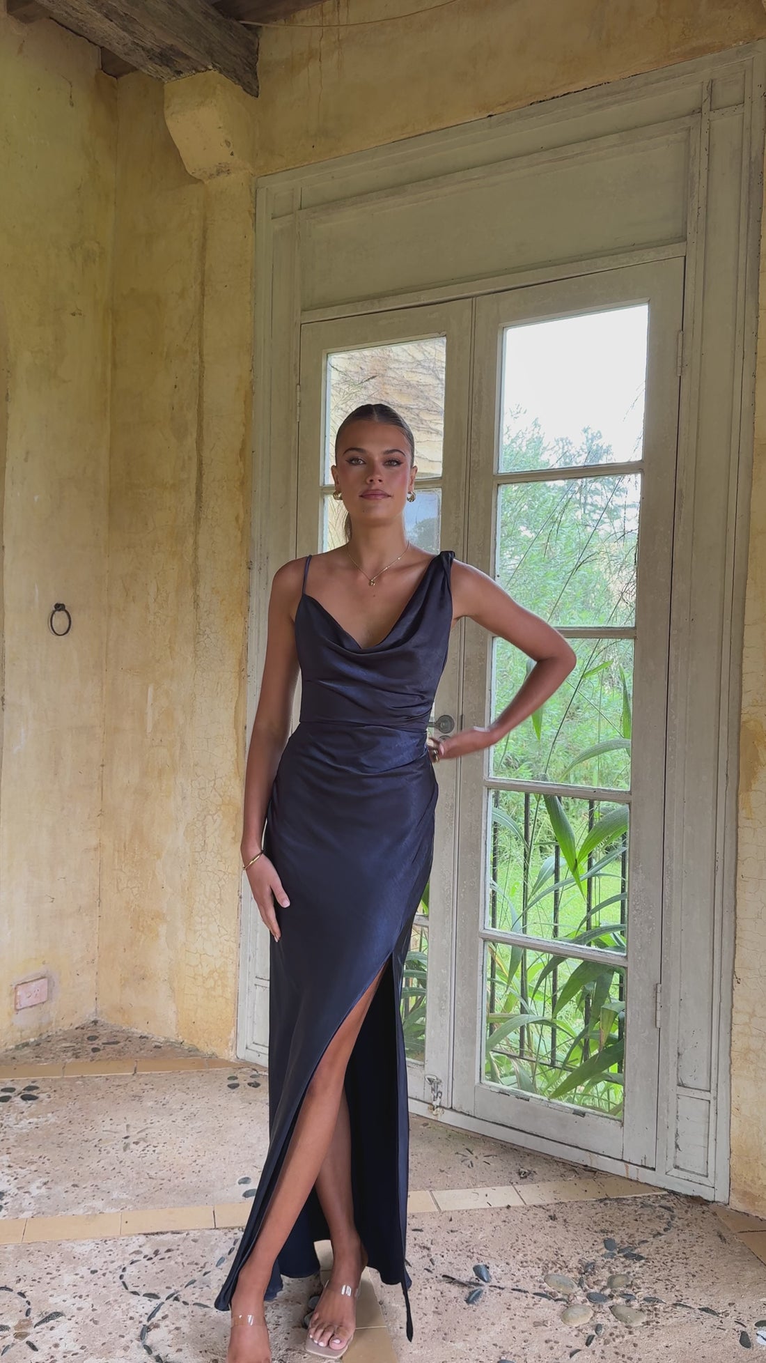 Iris Asymmetrical Maxi Dress - Navy - Buy Women's Dresses - Billy J