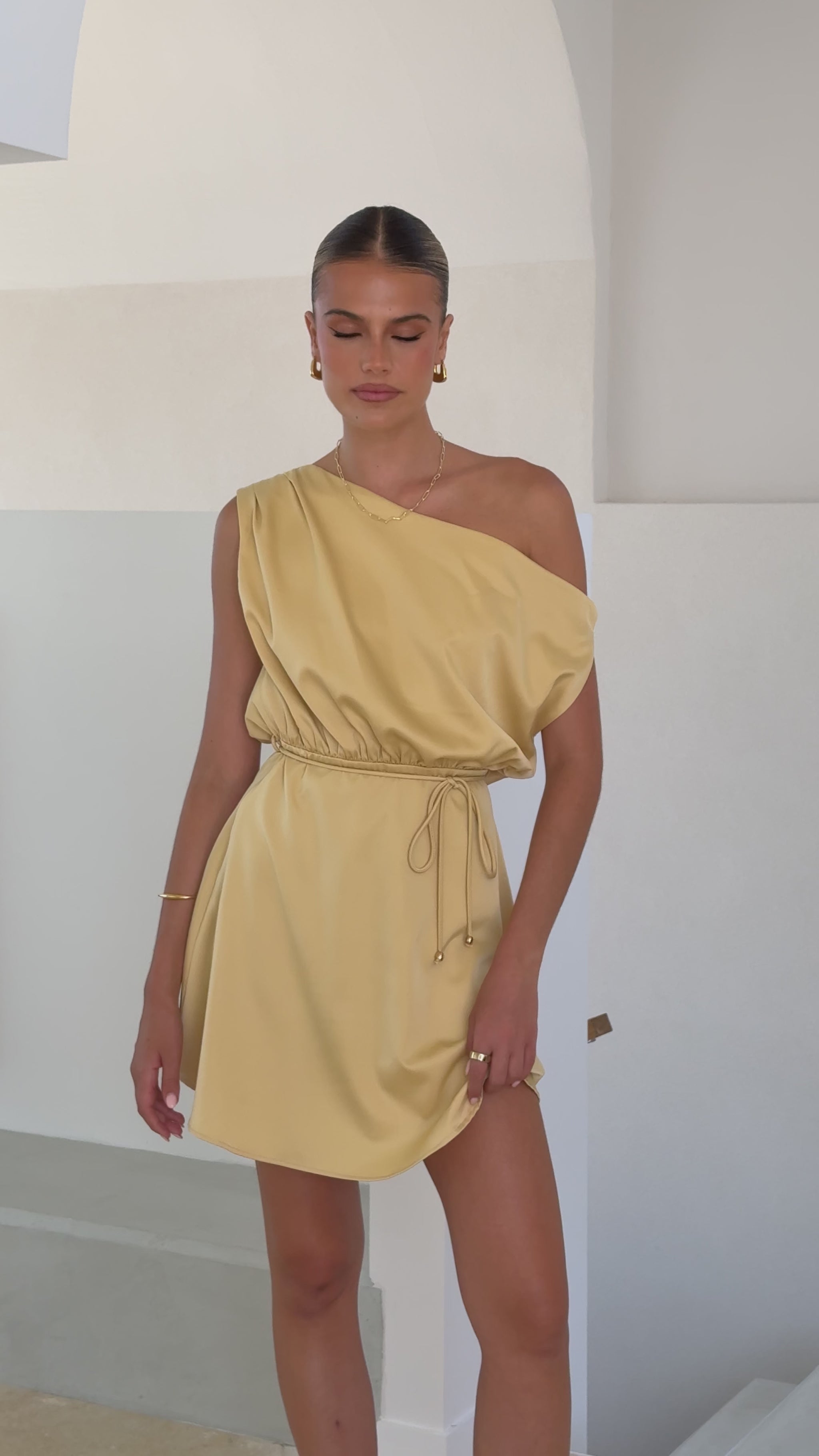Prudence Mini Dress - Yellow - Billy J