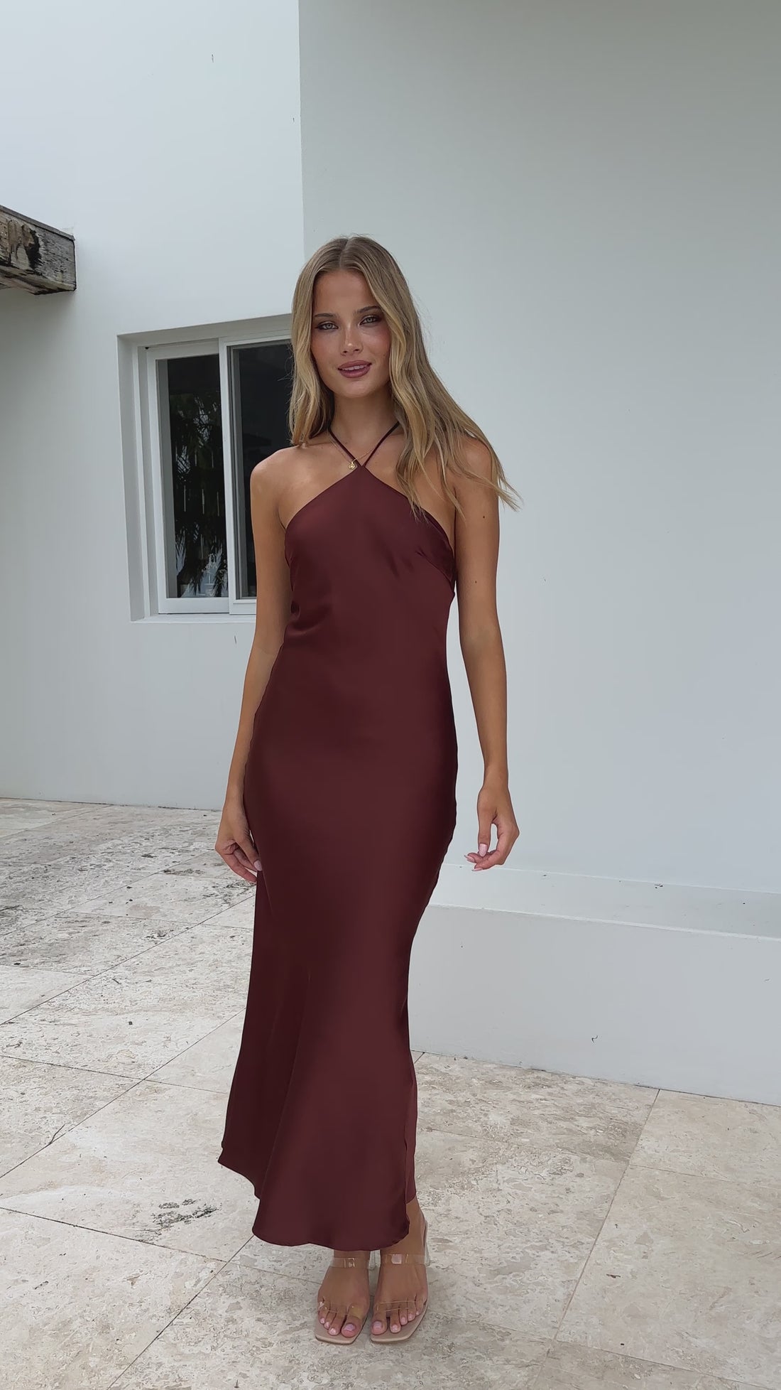 Chiara Maxi Dress - Brown - Billy J