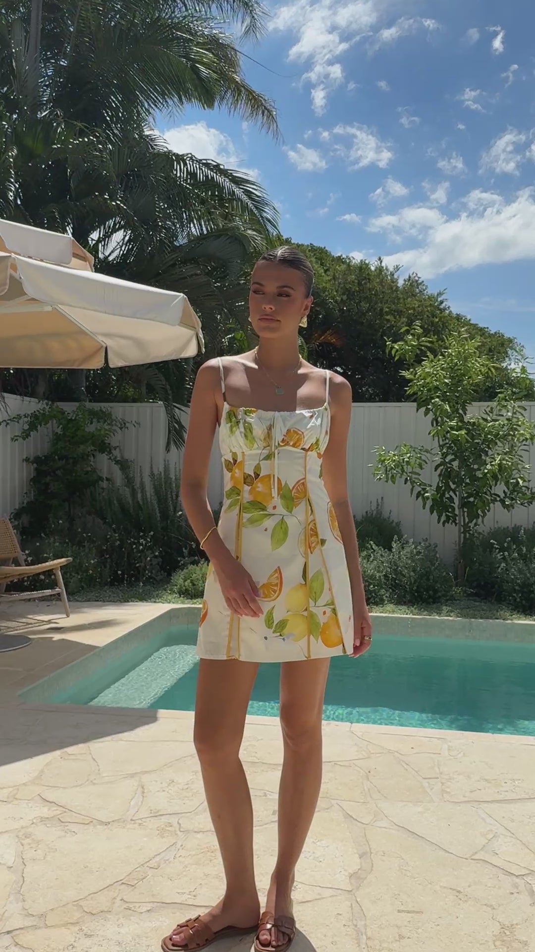 Load video: Agatha Mini Dress - Sunshine and Lemons - Billy J