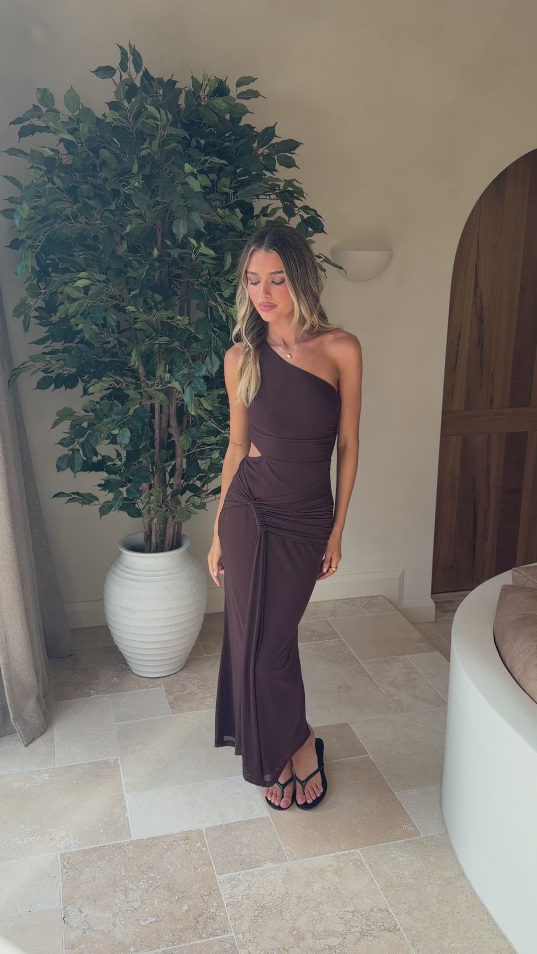 Kourt Maxi Dress - Chocolate - Billy J