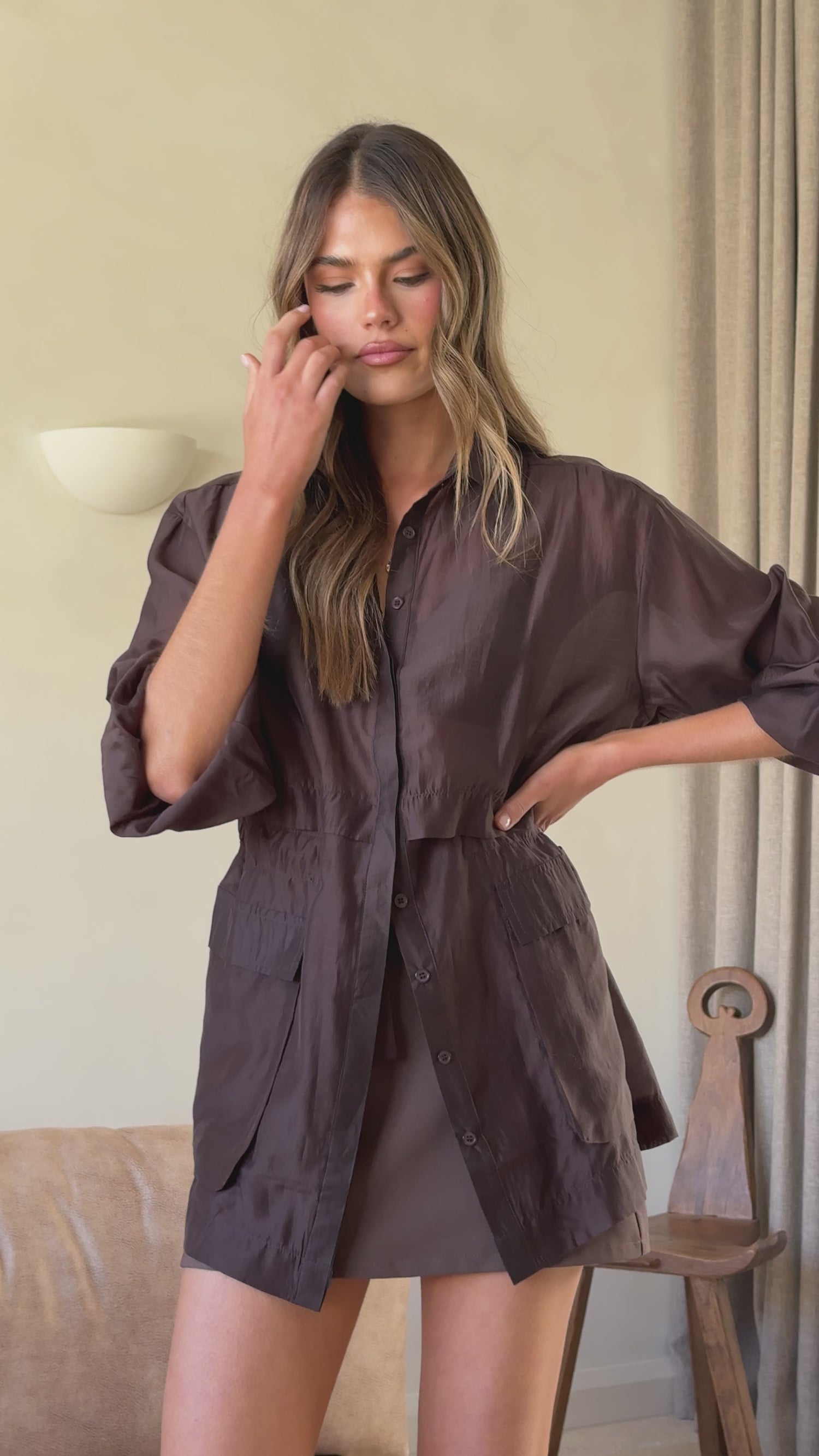 Banx Sheer Top - Chocolate - Billy J