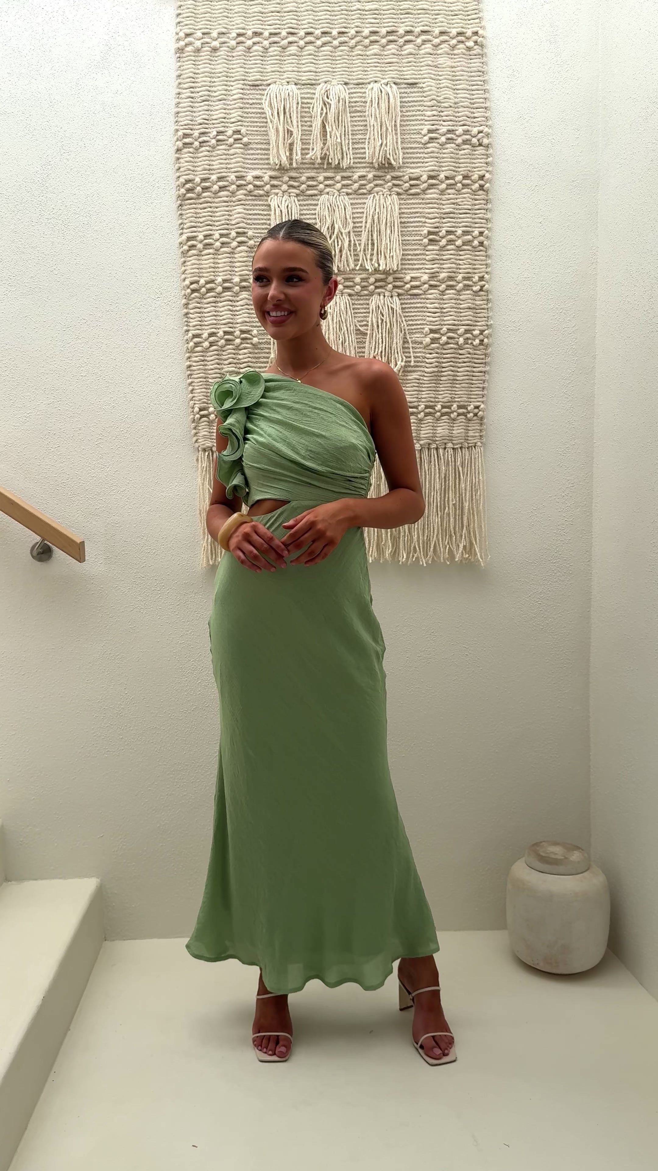 Load video: Amina Maxi Dress - Sage - Billy J
